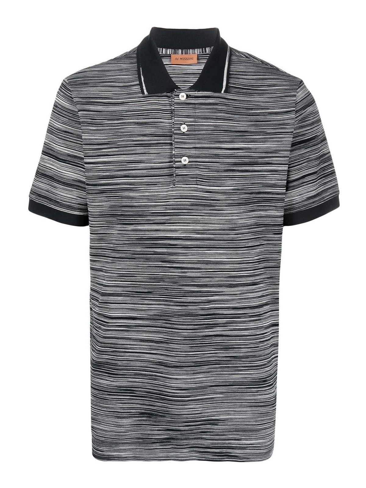 Shop Missoni Stripe Printed Polo Shirt In Red