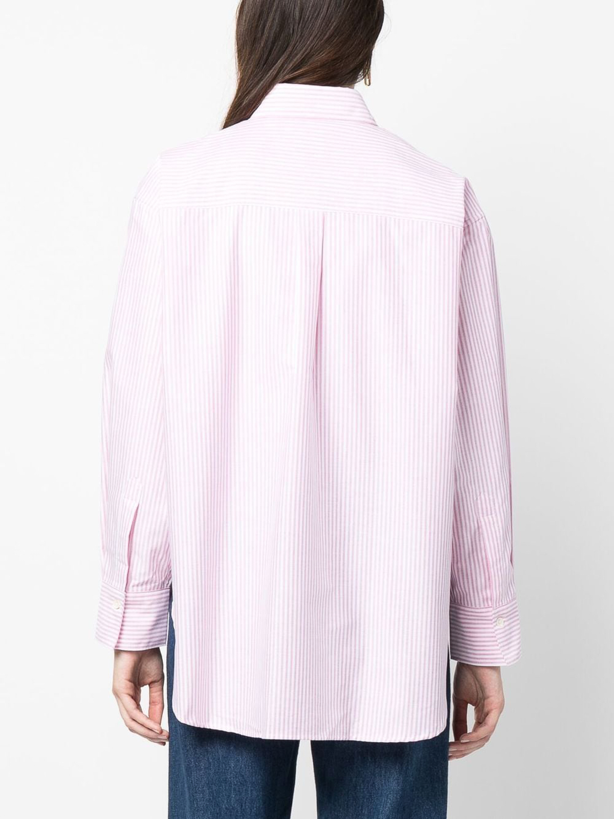 Camicia oversize collo classico in cotone | Bianco