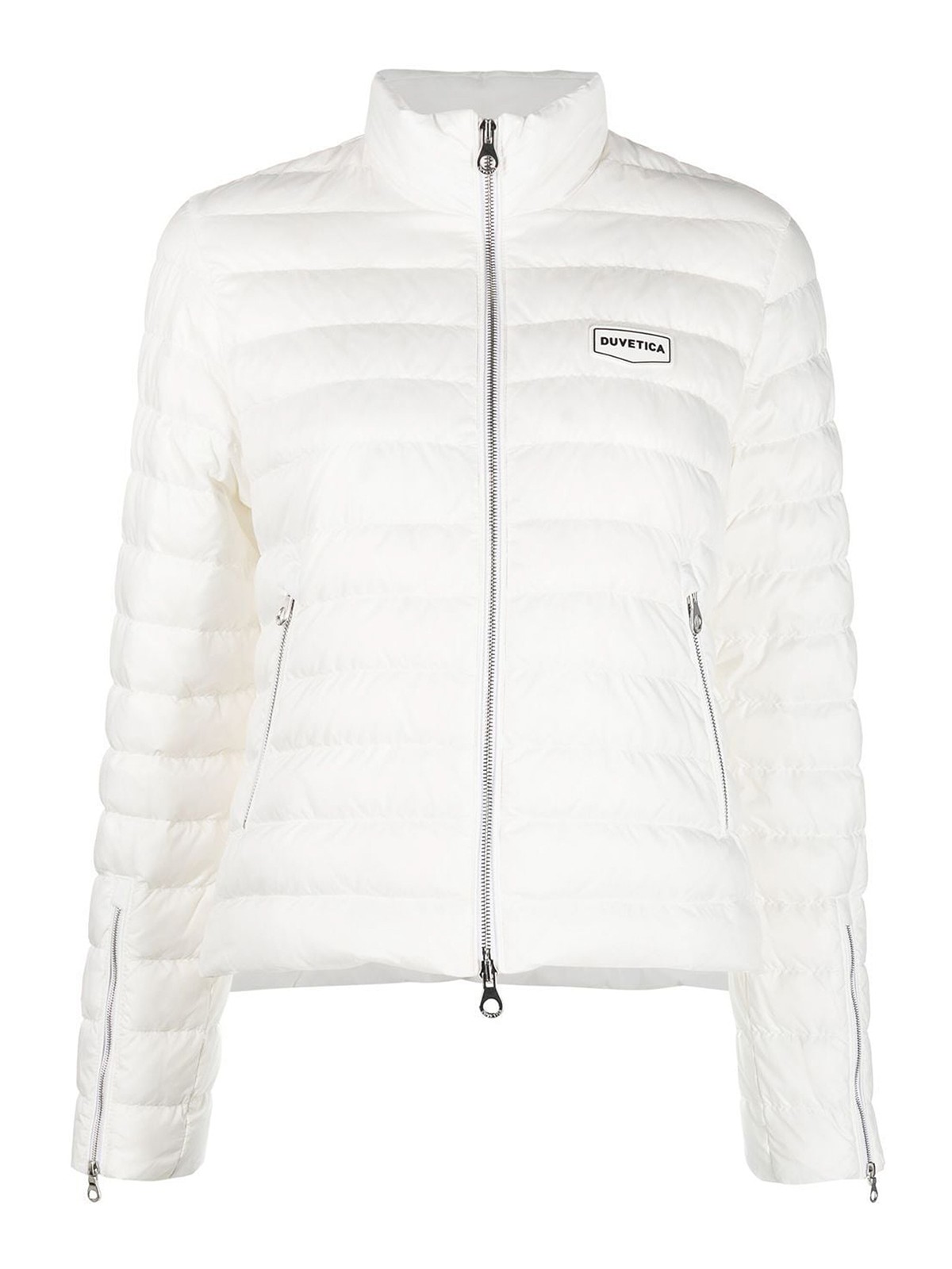 Shop Duvetica Bedonia Short Down Coat With Zip Details In White