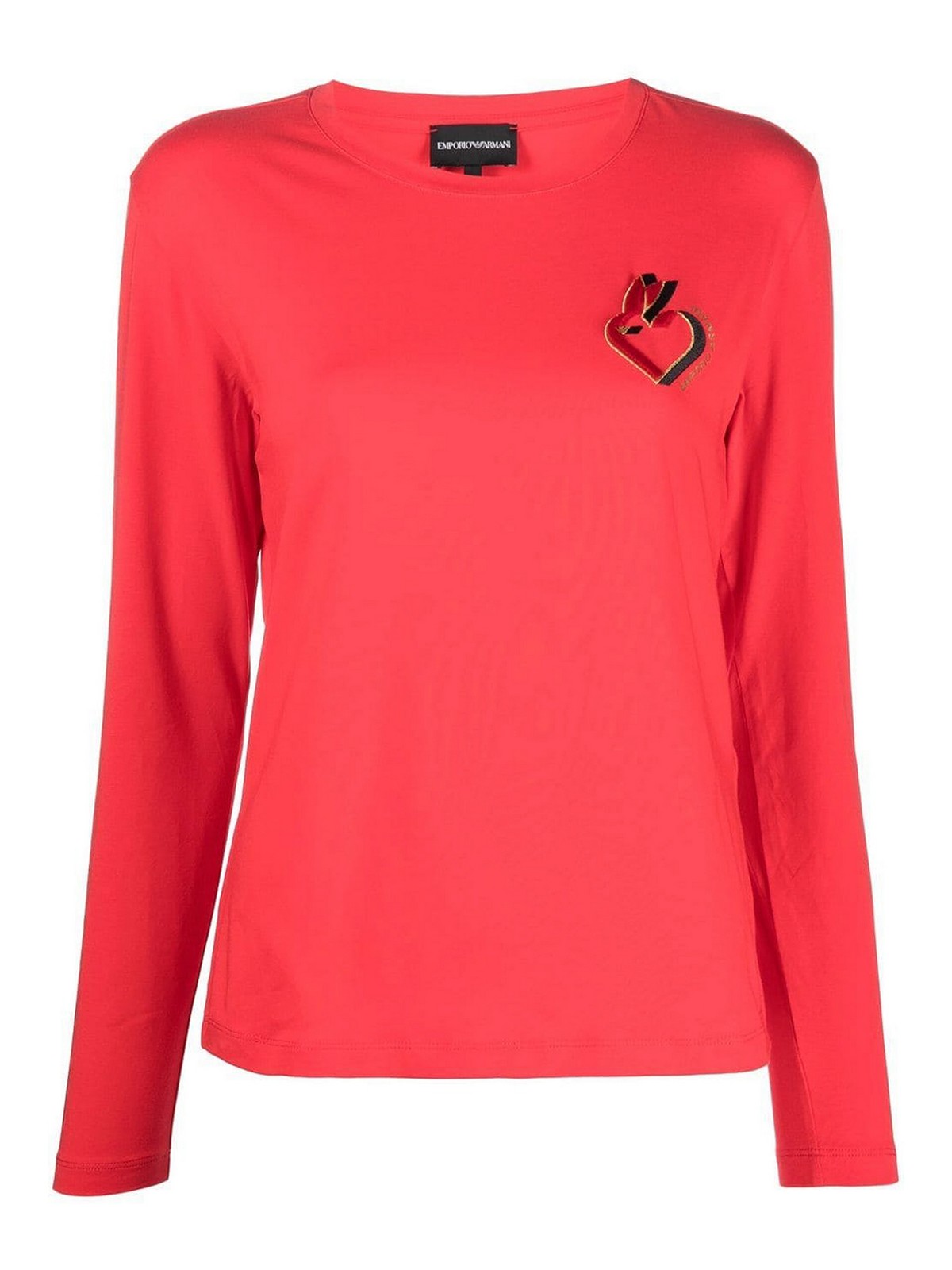 Emporio Armani Logo-print Cotton T-shirt In Pink