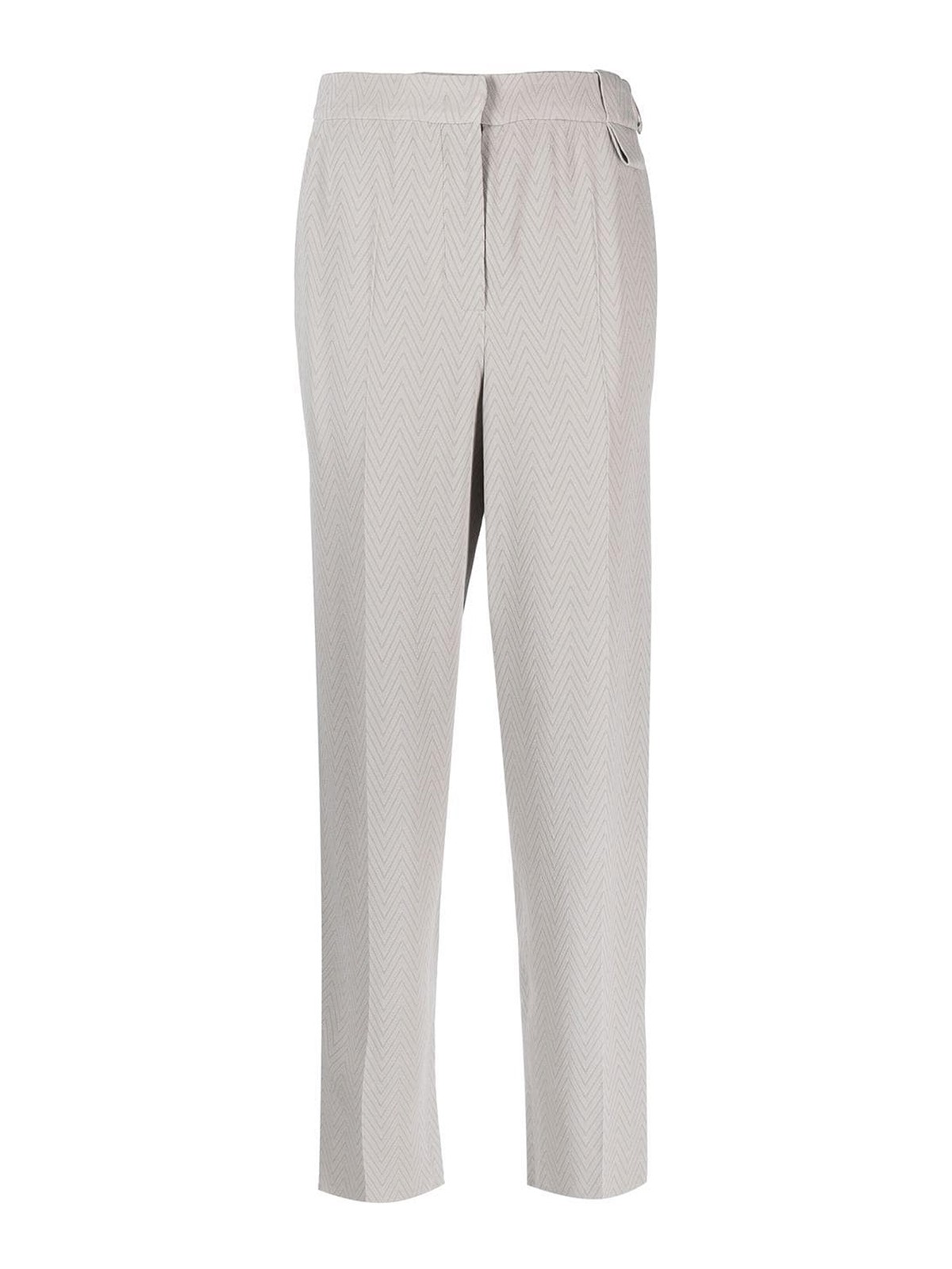 Emporio Armani Chevron Patterned Trousers With Pleats In Pink