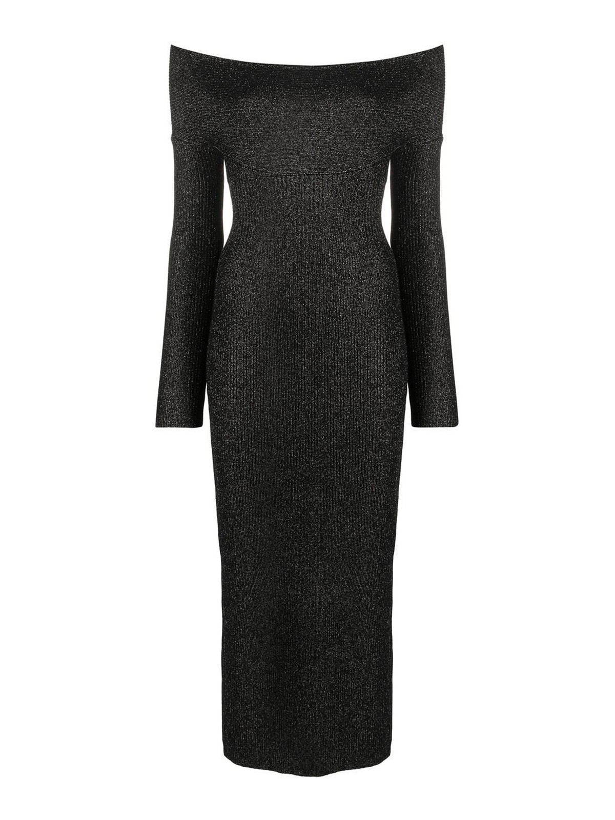 khaite off the shoulder dress KHAITE The Junet off-shoulder Maxi Dress | Black