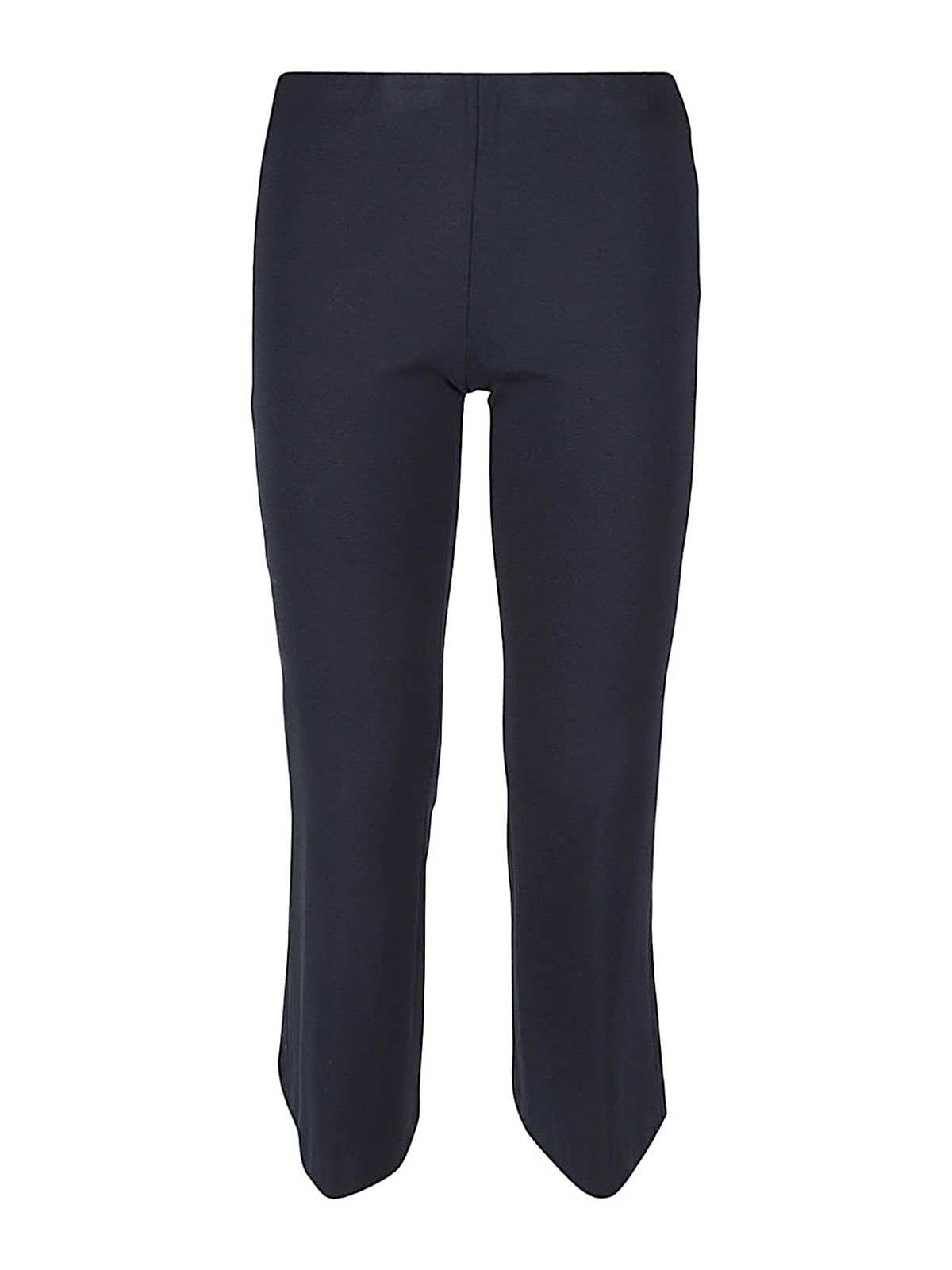 Liviana Conti Straight Leg Trousers With Stitching In Blue