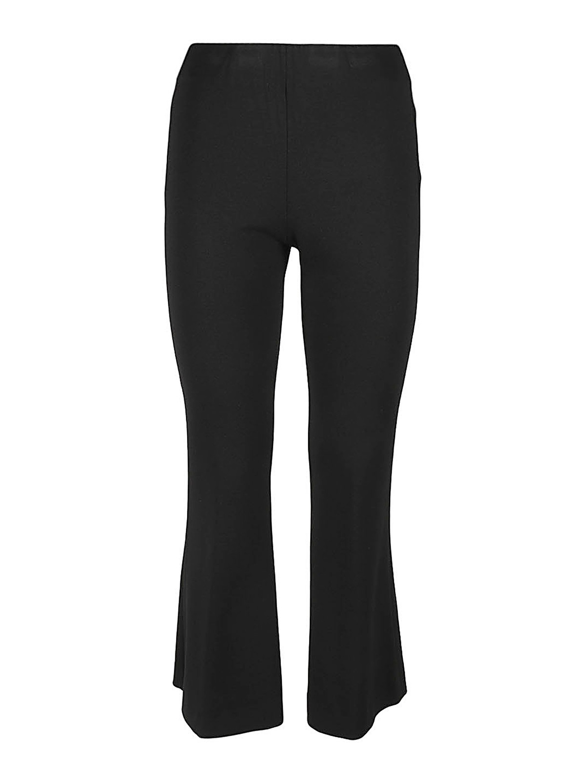 Liviana Conti Straight Leg Trousers With Stitching In Black