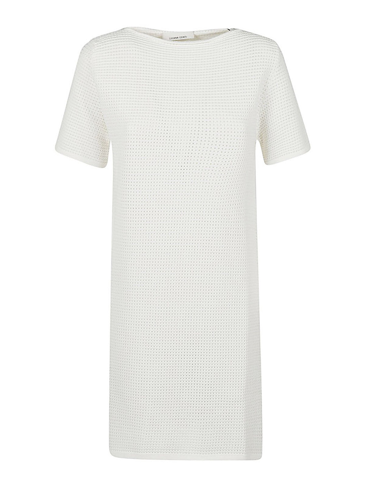 Liviana Conti Short Viscose Dress In White