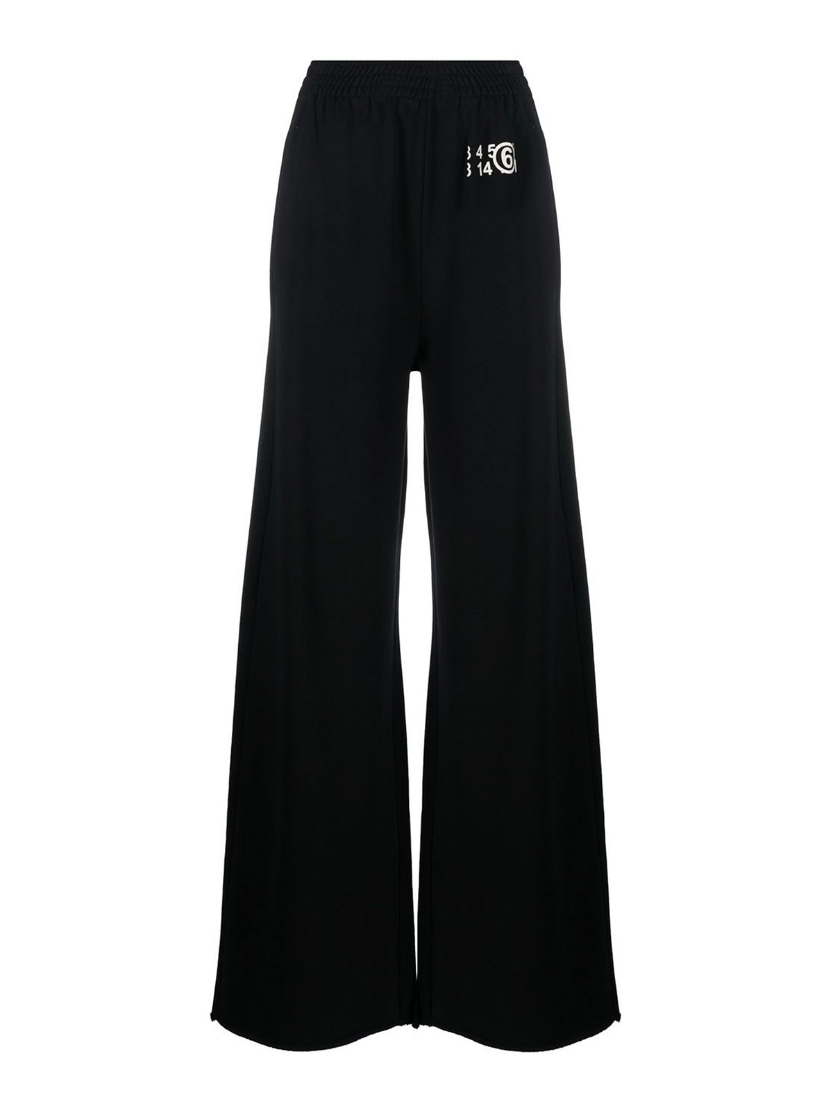 MM6 Maison Margiela Numbers logo-print wide leg pants