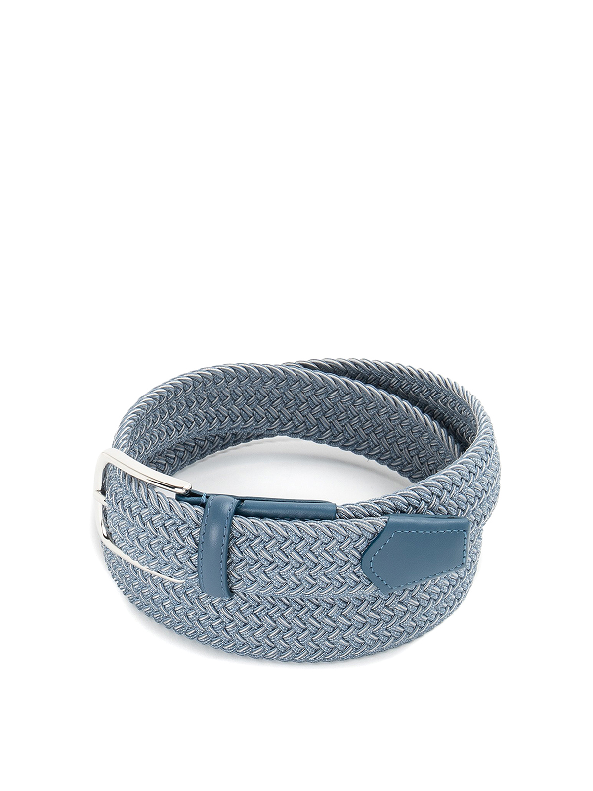 Shop Corneliani Braided Belt In Blue