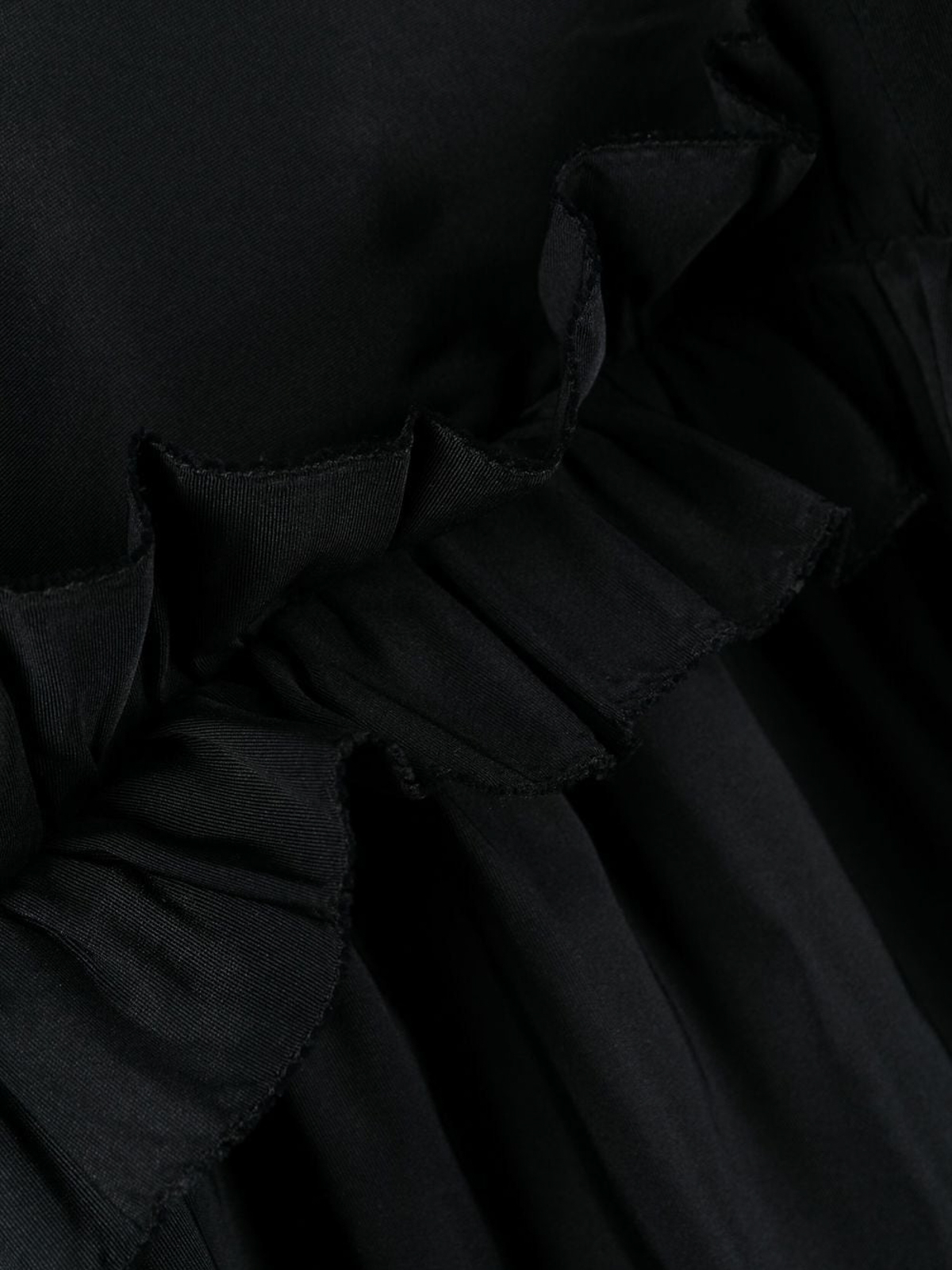 Shop Alexander Mcqueen Ruffle Mini Dress In Black