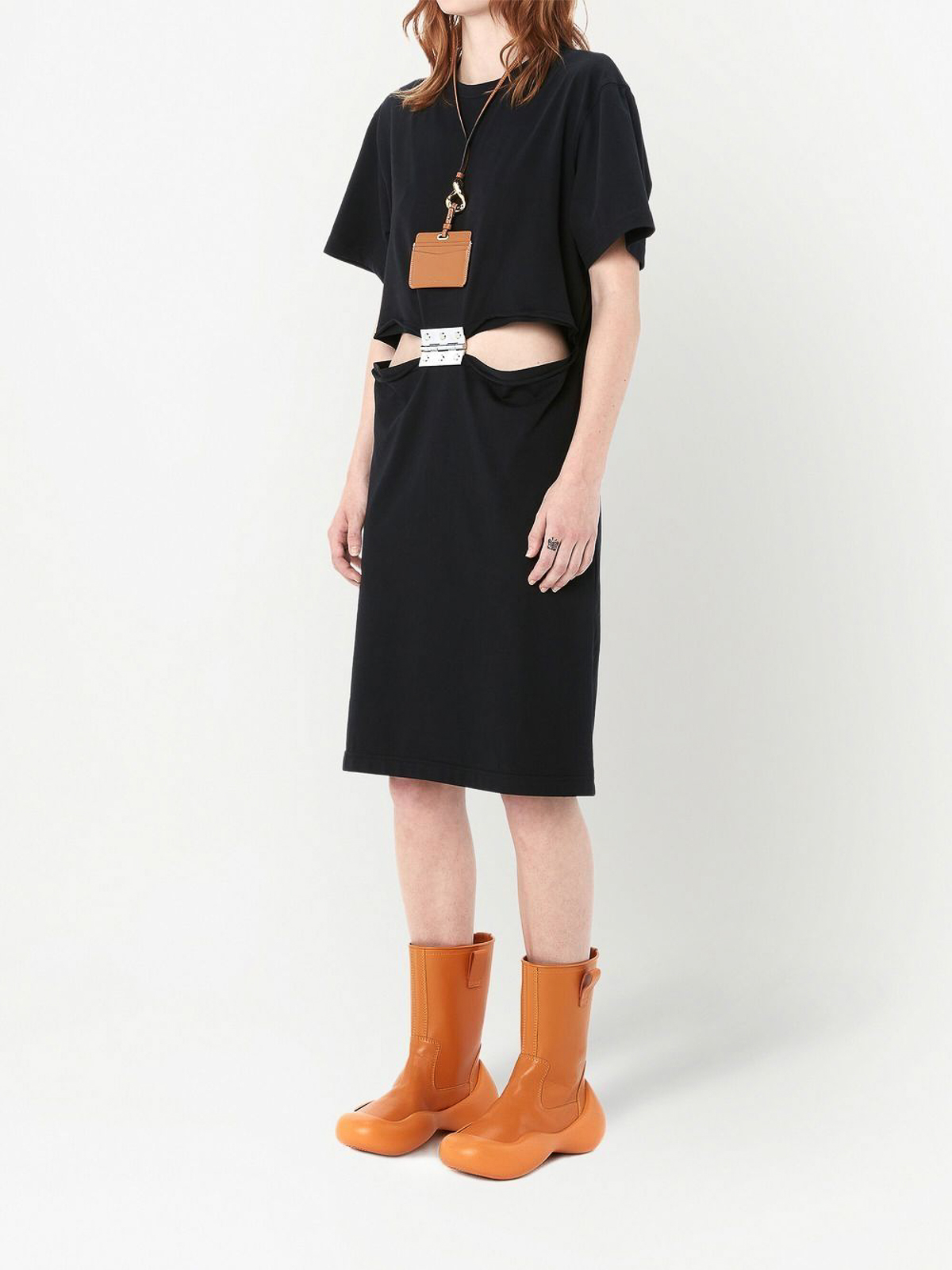 jw anderson cut out dress JW Anderson Asymmetric Cold-shoulder Minidress