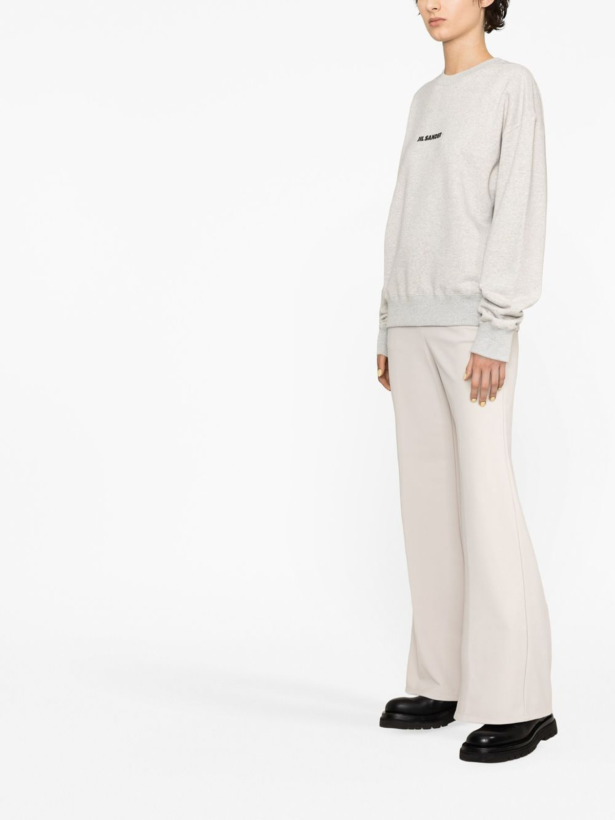 Shop Jil Sander Cotton Sweatshirt In Grey