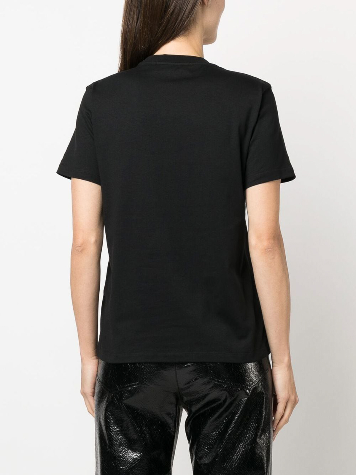 Shop Msgm Graphic Print Tee In Black