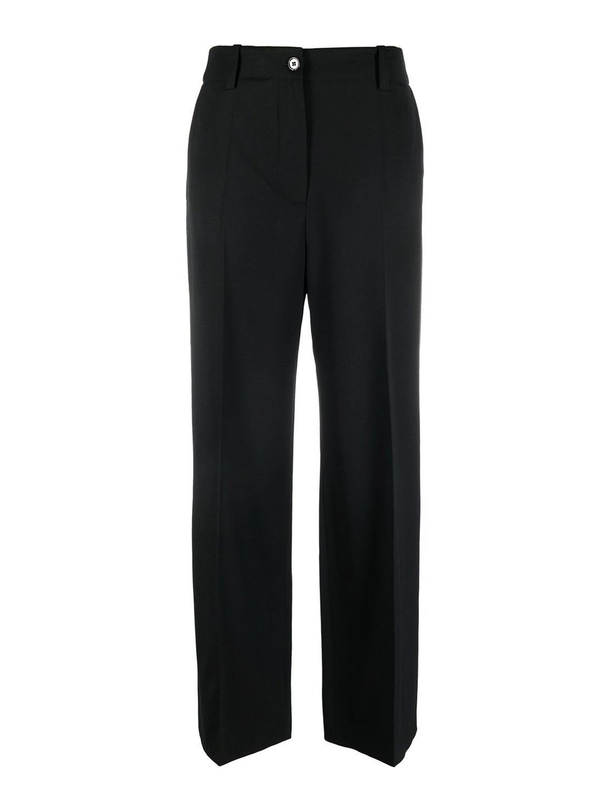 Patou High-waisted Wide-leg Trousers In Black