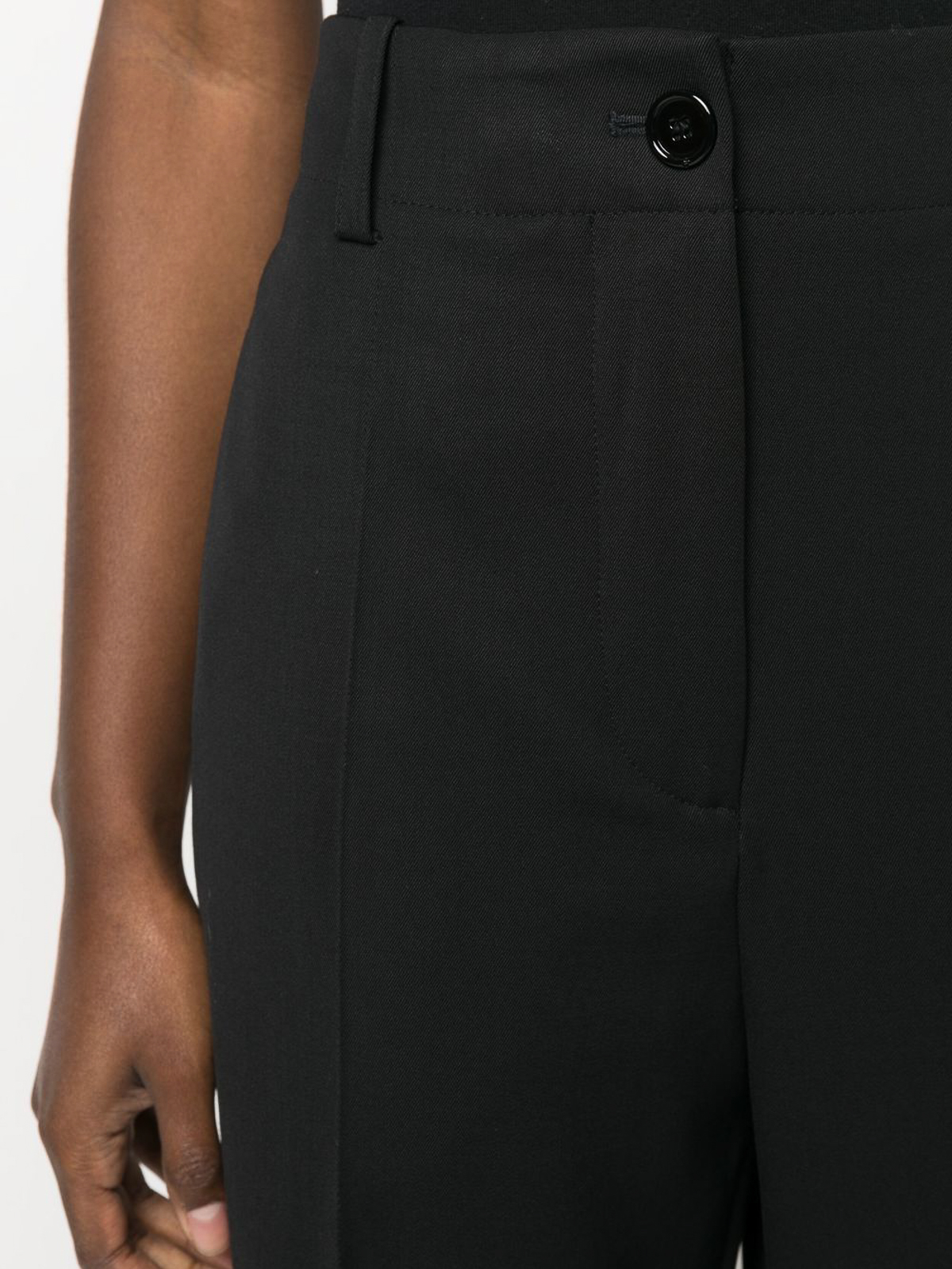 Shop Patou High-waisted Wide-leg Trousers In Black