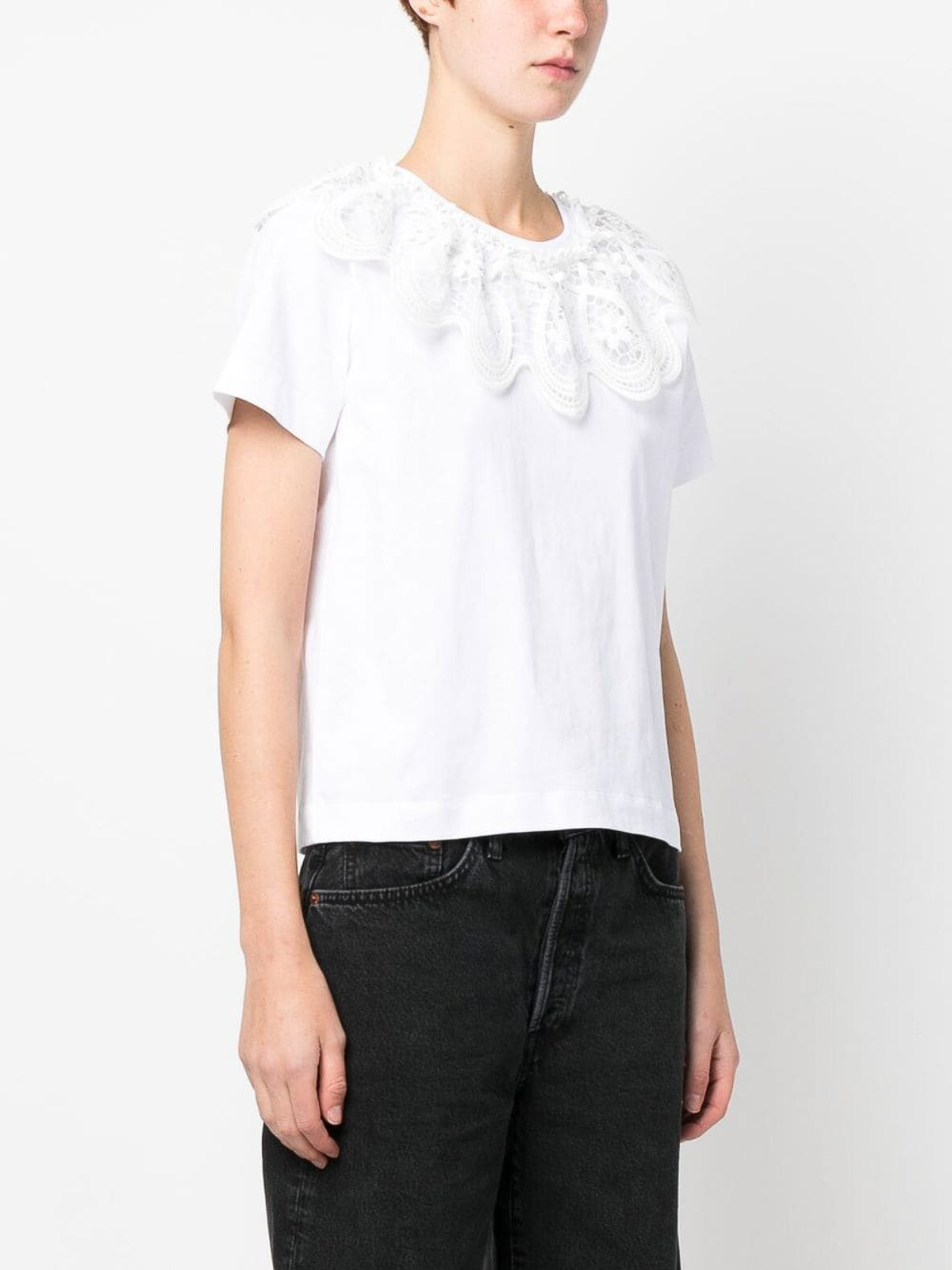 See by Chloe Tee White Lace T-shirt authentic Size S