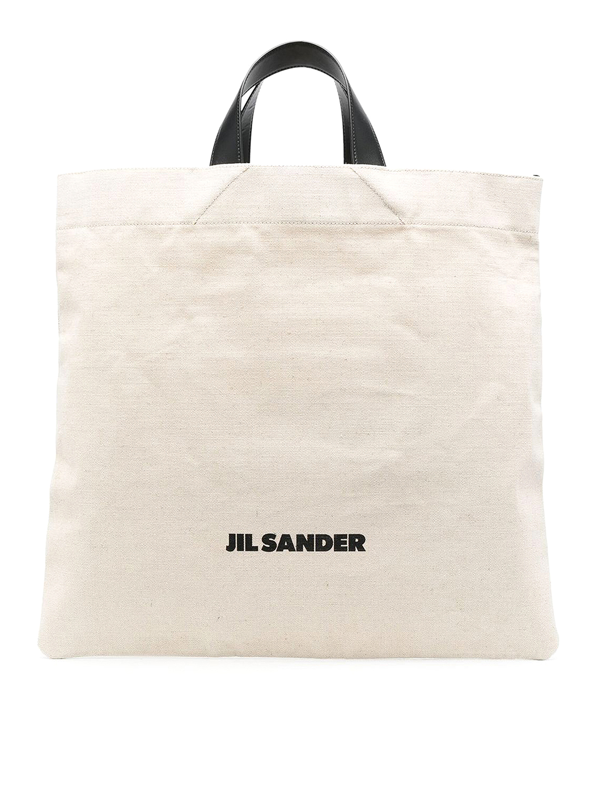 Jil Sander Logo-print Cotton Bag In Beis Claro