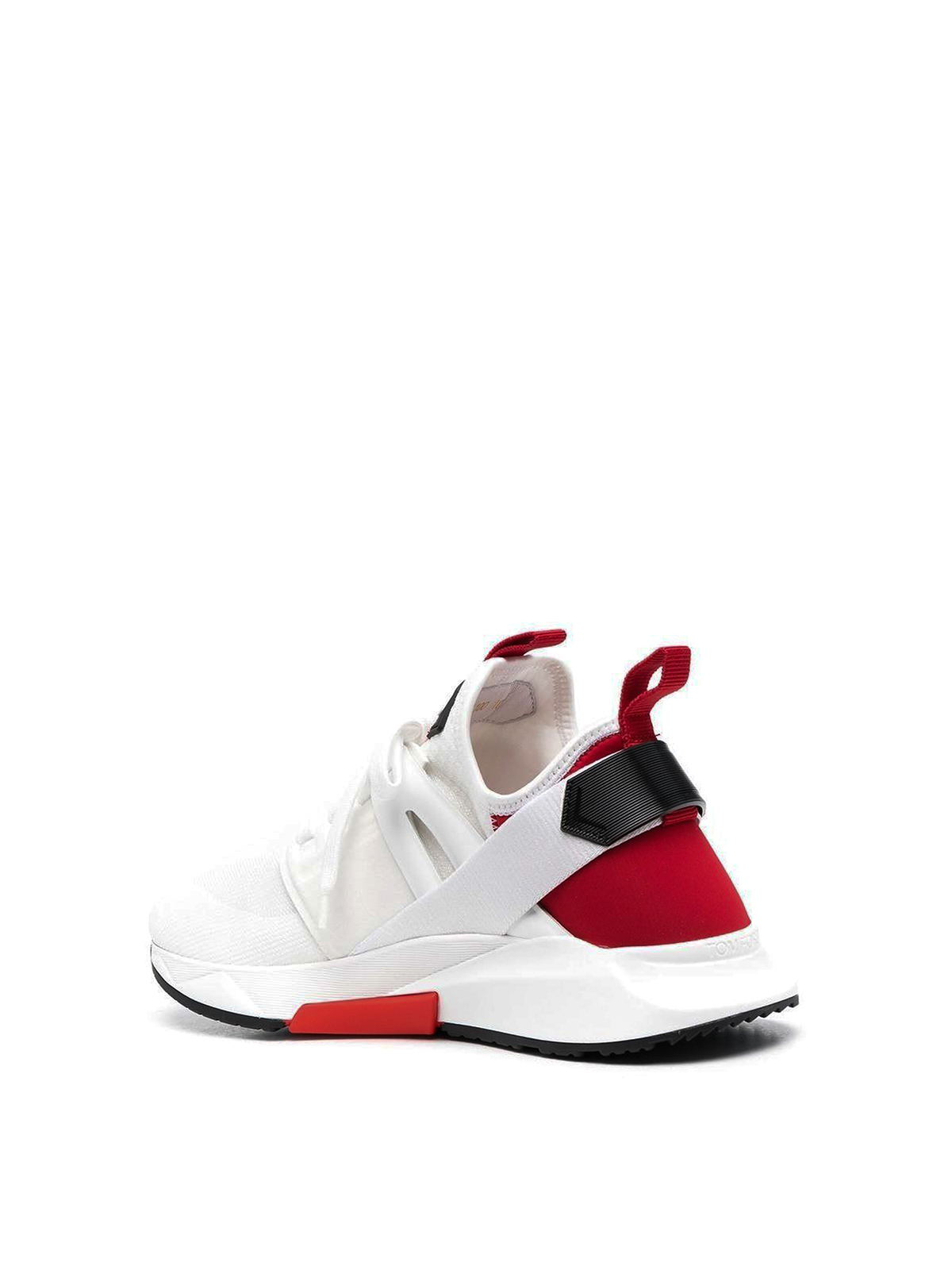 Shop Tom Ford Jago Panelled Low-top Sneakers In White