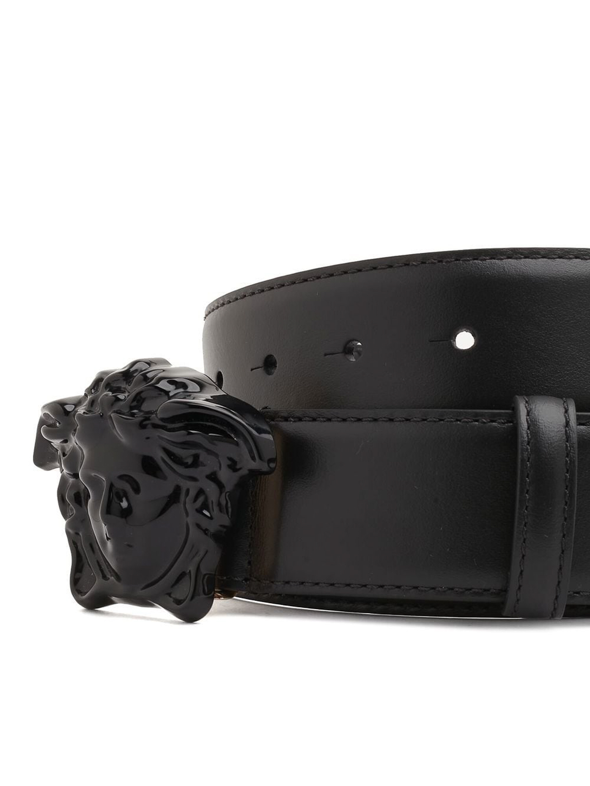 Versace Medusa-buckle fastening belt in leather|DCU4140DVTP1K41NV