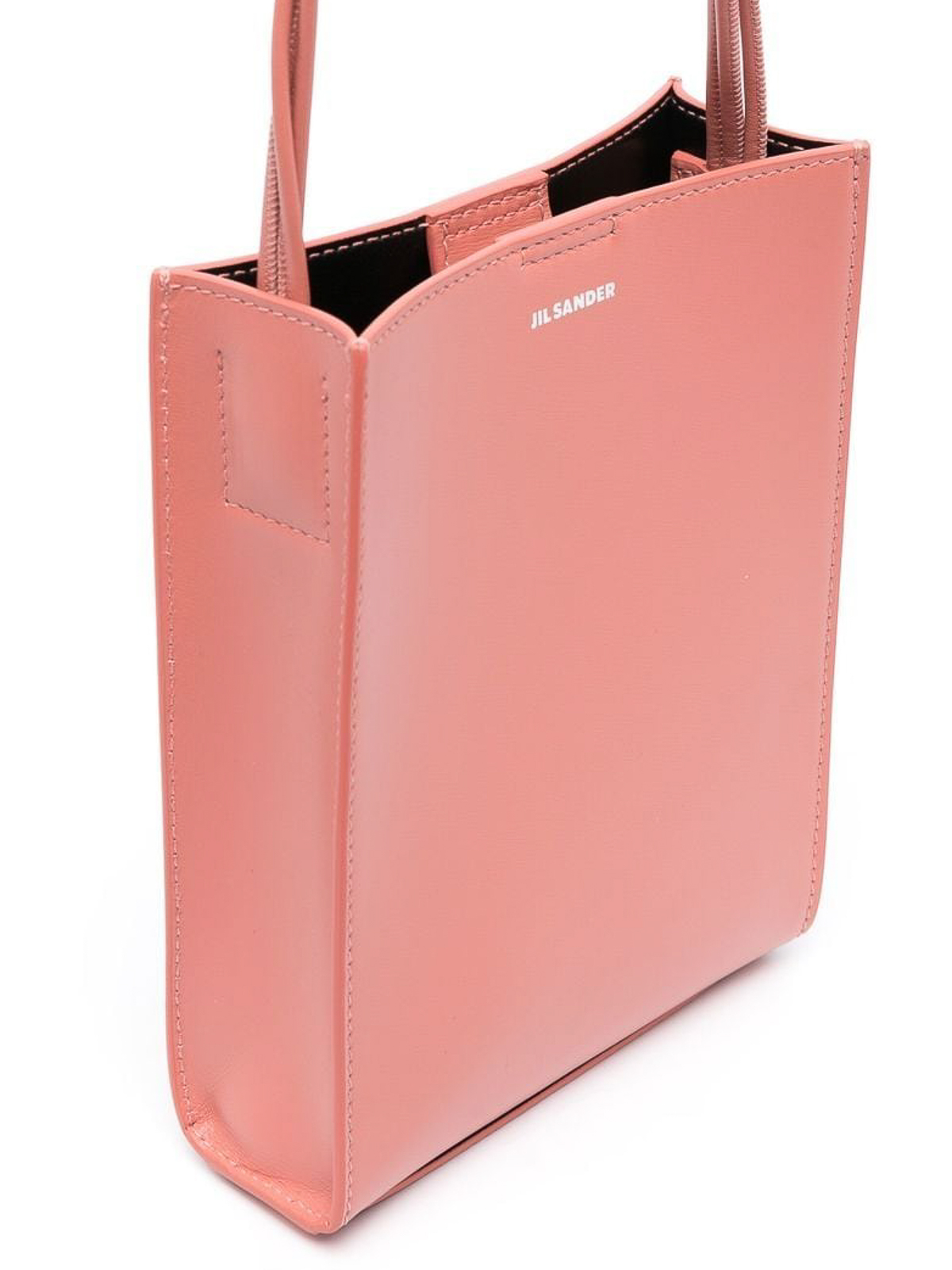 Shop Jil Sander Leather Bag With  Logo And Knot Details In Pink