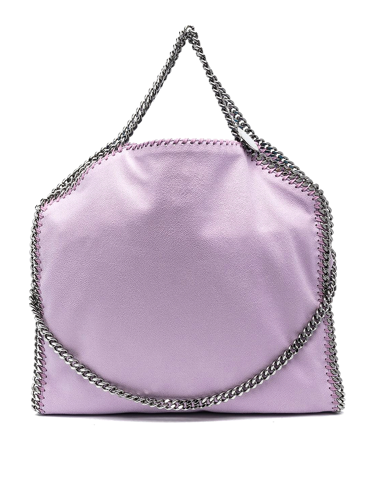 Stella Mccartney Falabella Faux Leather Bag With Chain Trim In Purple