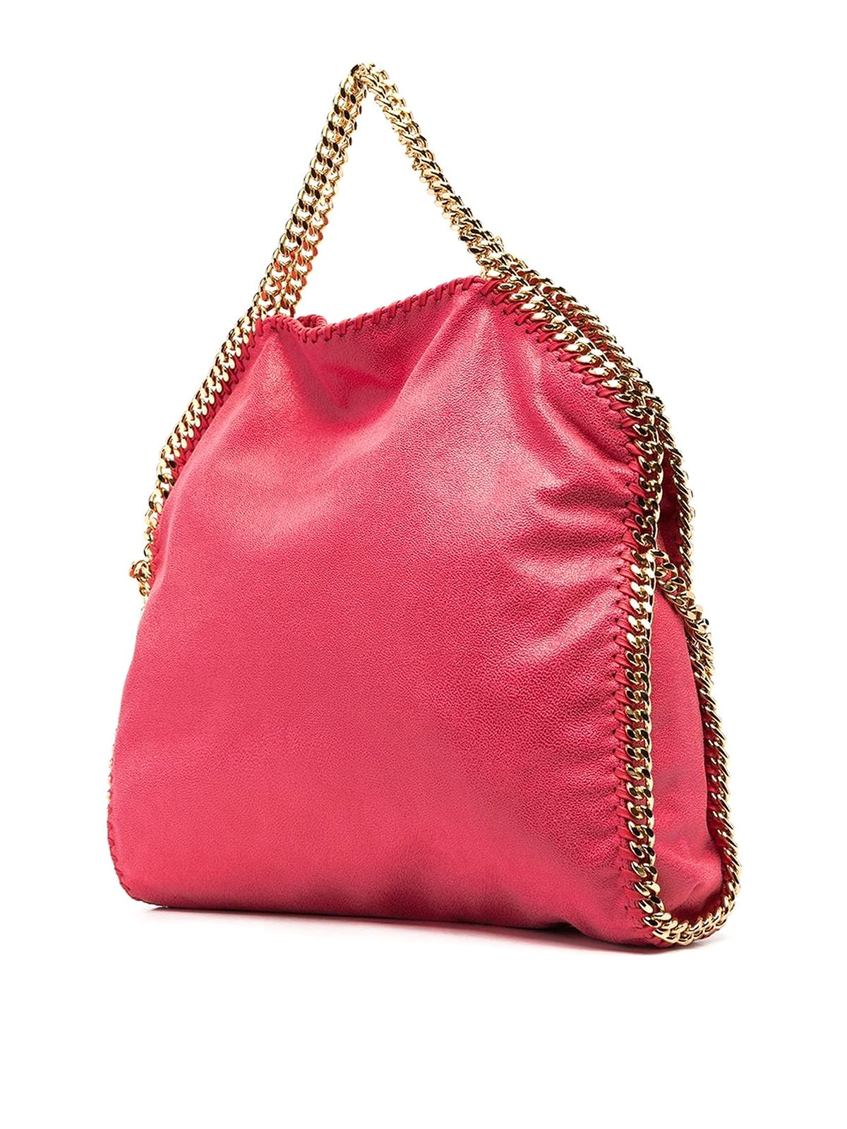 Shop Stella Mccartney Falabella Faux Leather Bag With Chain Trim In Pink
