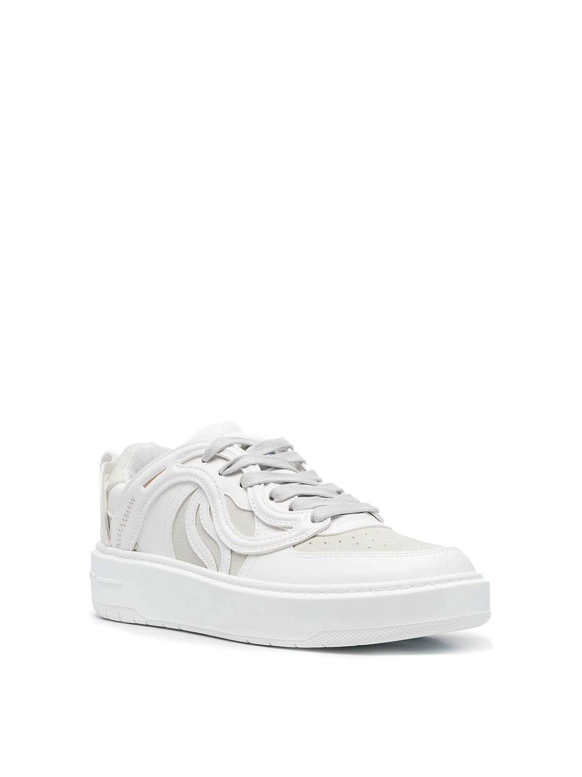 Shop Stella Mccartney Geometric Panels Low-top Sneakers In White