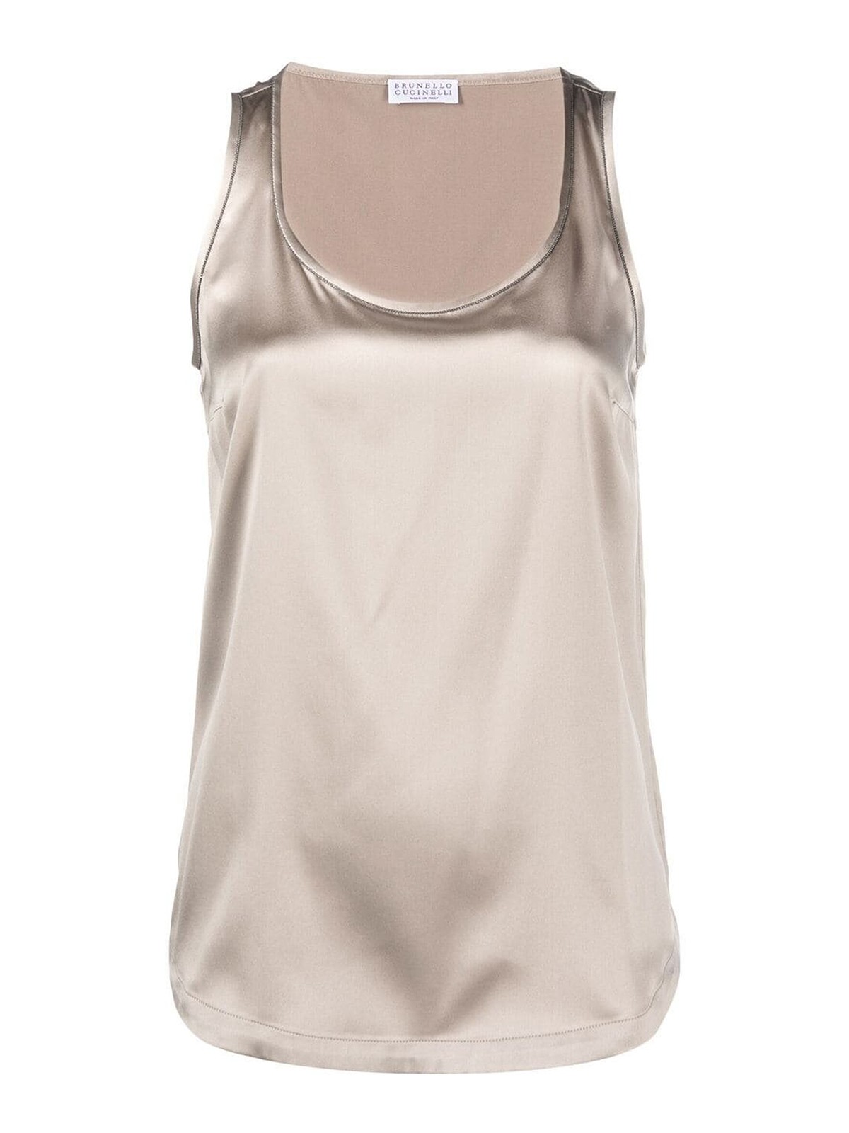 Brunello Cucinelli Silk top - Beige - Women | M0C59DE330C8694