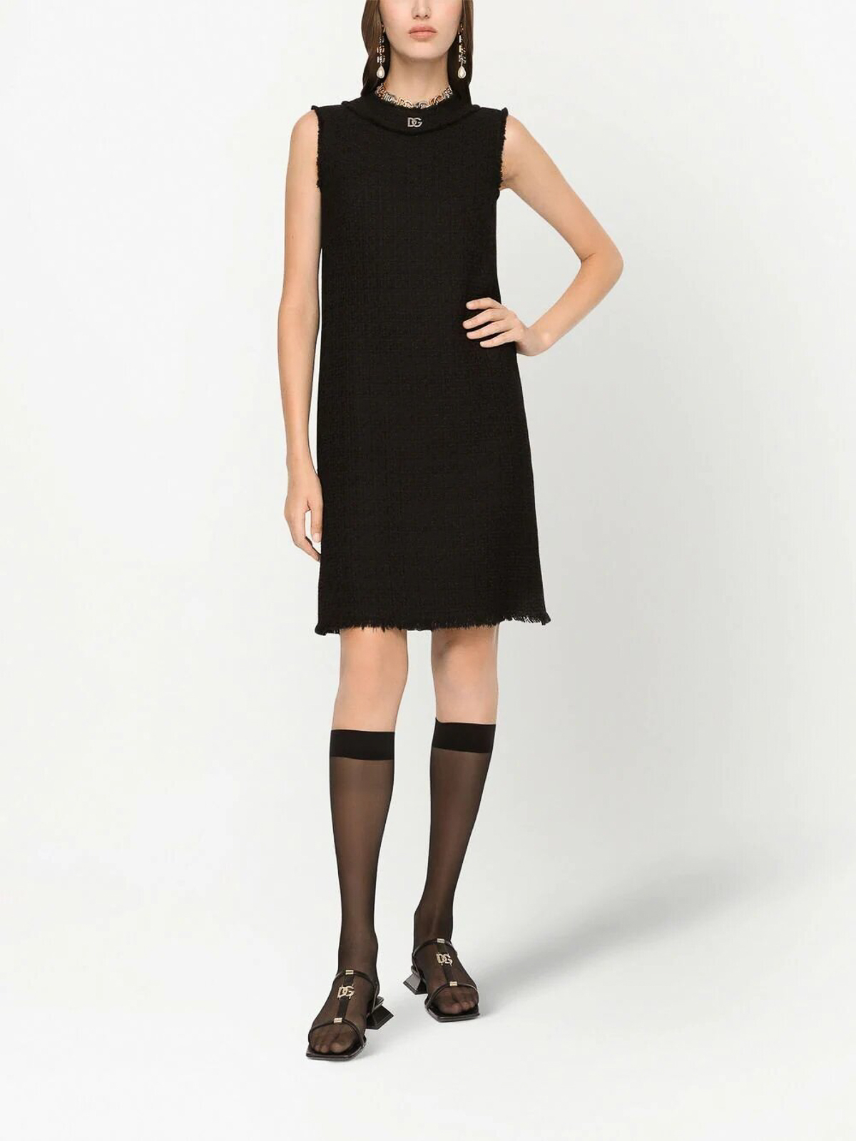Dolce & Gabbana Tweed mini dress - Black - Women|F6ARUTFMMHNN0000