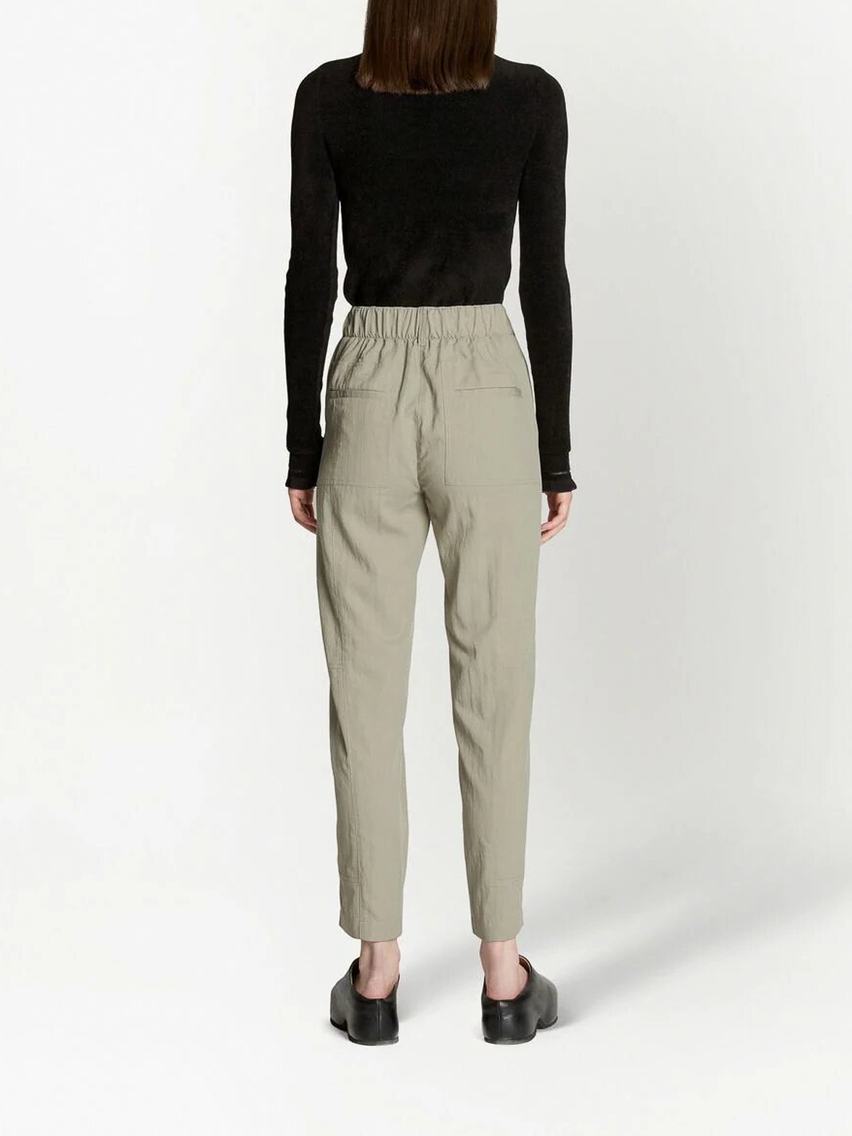 Shop Proenza Schouler Drapey Suiting Pocket Pants In Grey