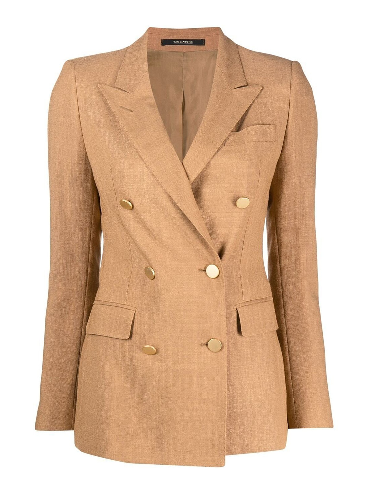 ジャケット TAGLIATORE J-PARIGI WOMAN JACKET (JPARIGI10B 340179 EN821) Double breasted jacket ''J-Parigi'' in beige fabric – GIO