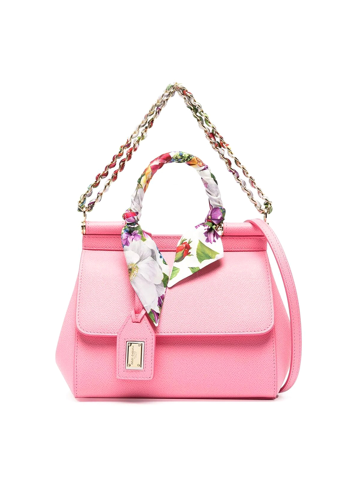 Shop Dolce & Gabbana SICILY Small dauphine leather sicily bag by