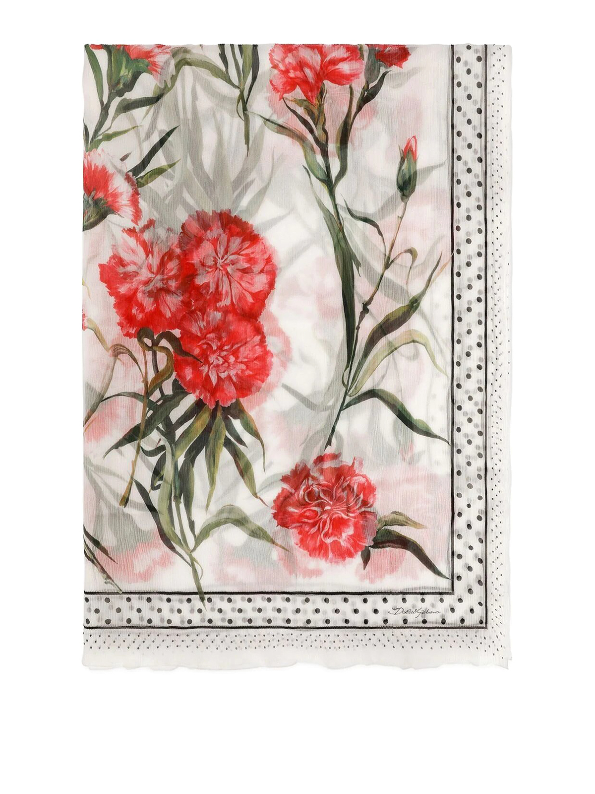 Dolce & Gabbana Floral-print Silk Scarf In Garofani New F Bco