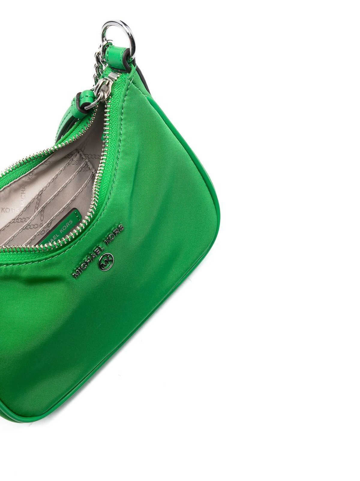 Shop Michael Kors Jet Set Charm Small Bag In Green
