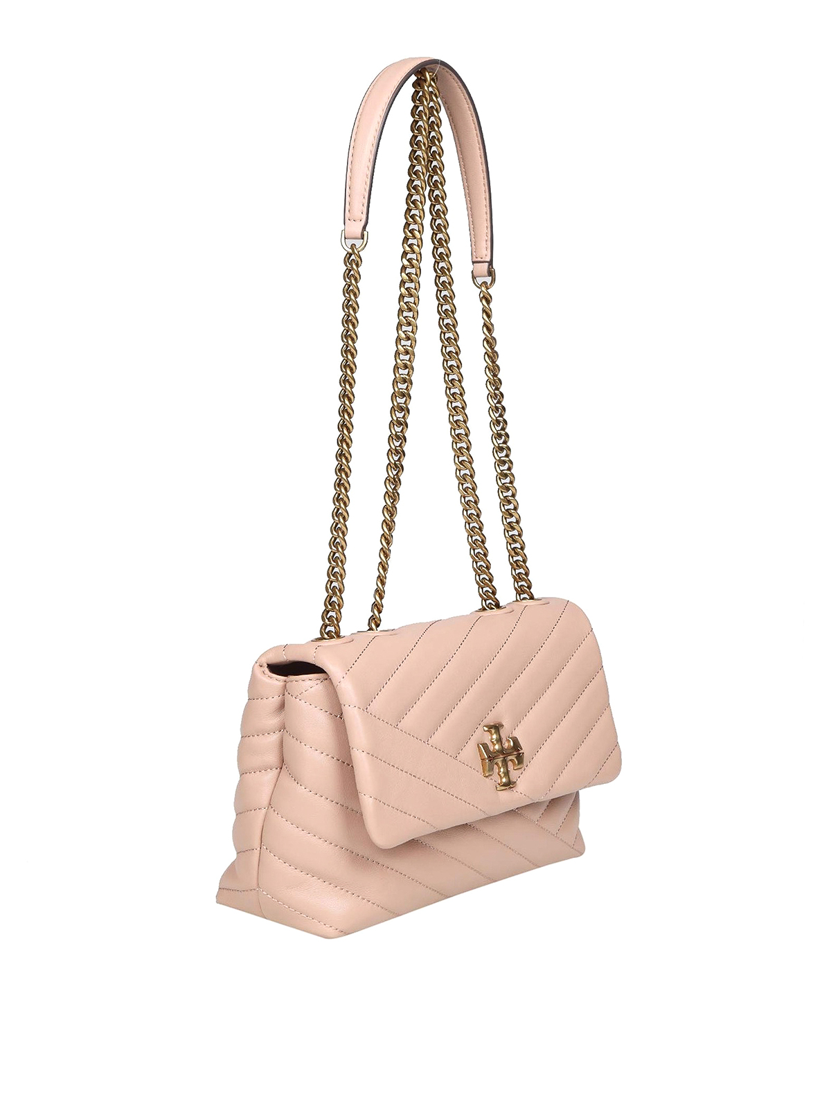 TORY BURCH: Kira bag in quilted leather - White