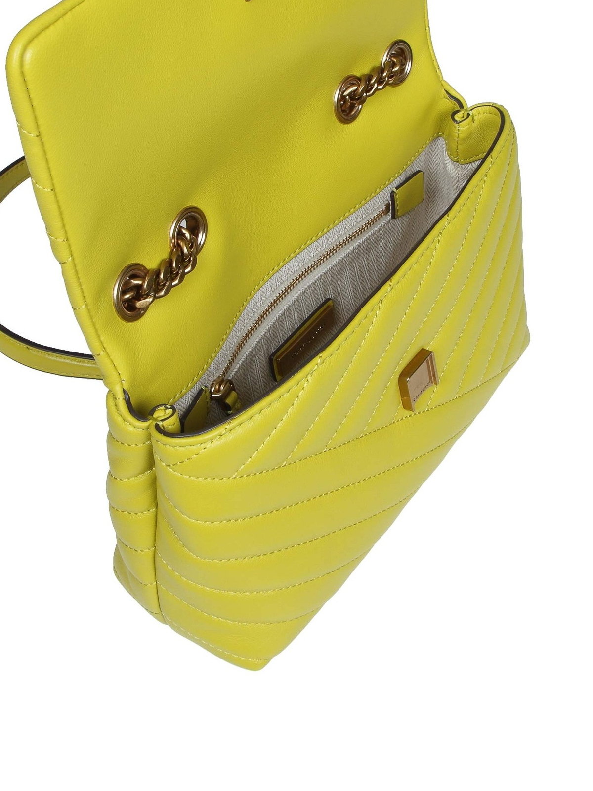 Tory Burch Outlet: Kira bag in quilted leather - Yellow