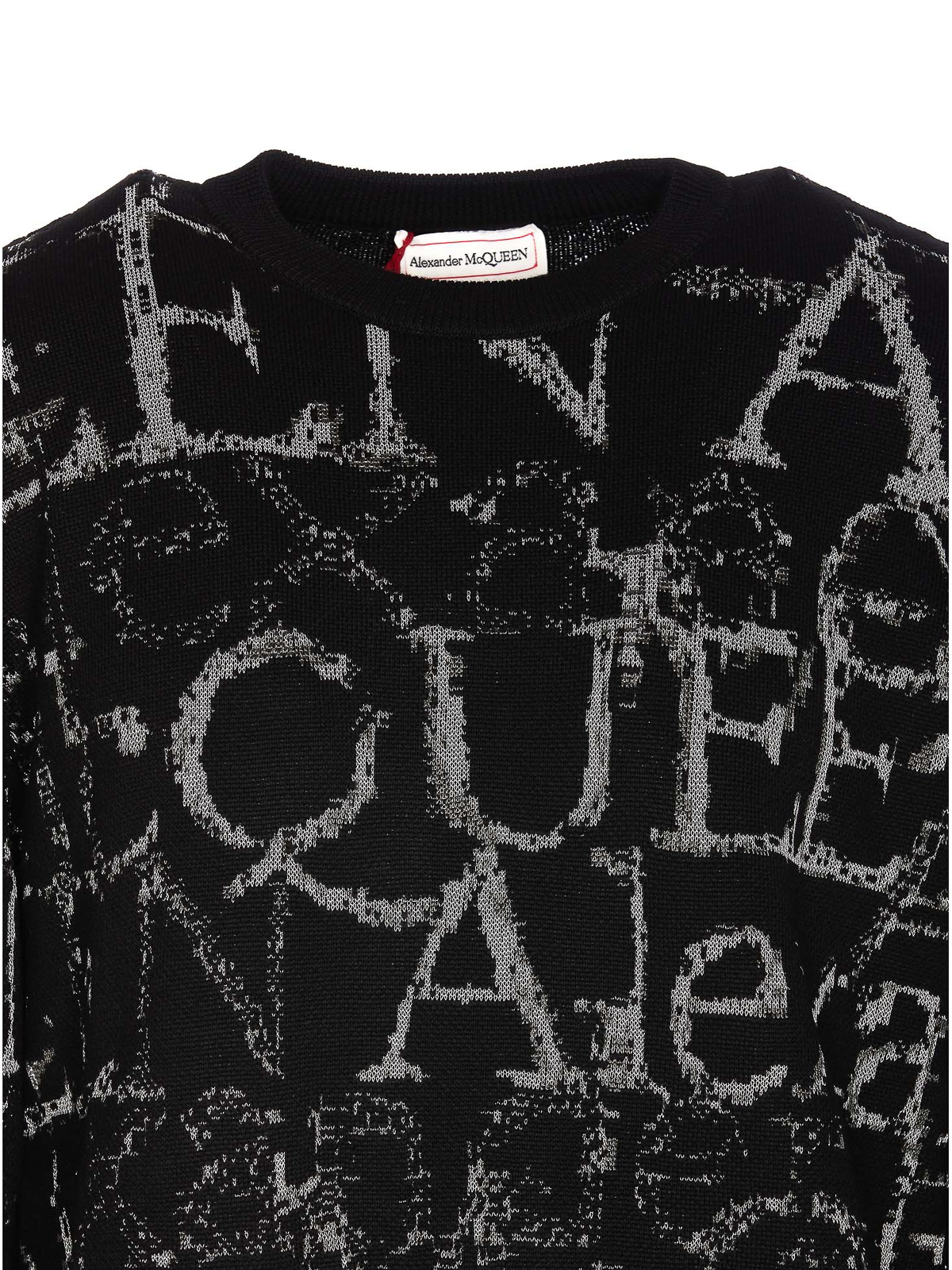 ALEXANDER MCQUEEN ロゴ刺繍ドローストリングフーディ Alexander Mcqueen All over monogram print crewneck