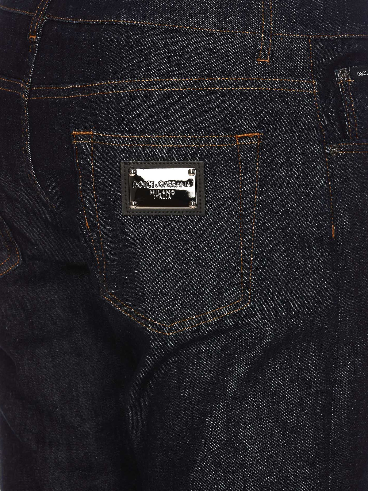 Dolce & Gabbana Gray Cotton Straight Leg Denim Trouser Jeans