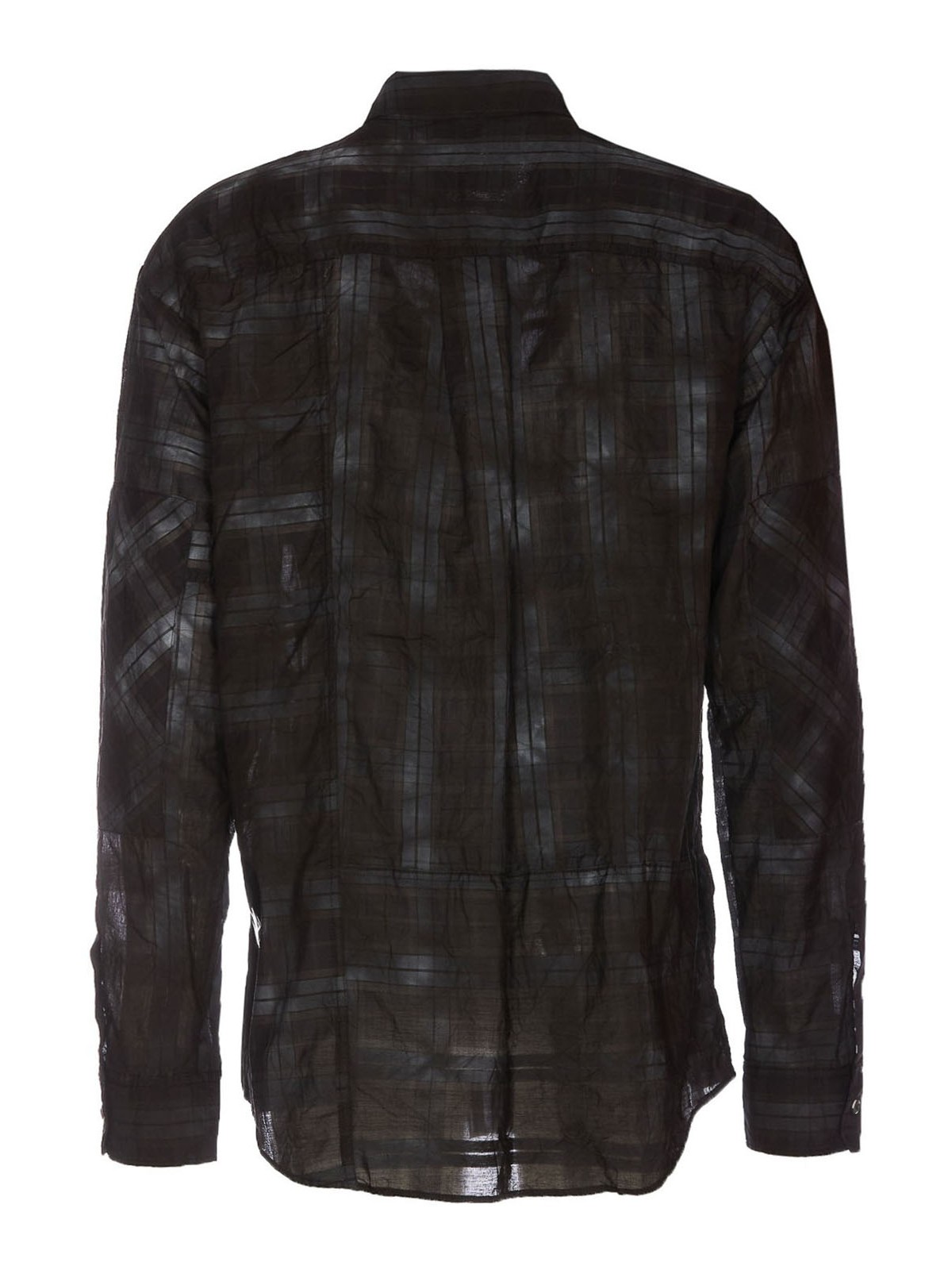 Shop Dsquared2 Blurred Check Motif Shirt In Grey