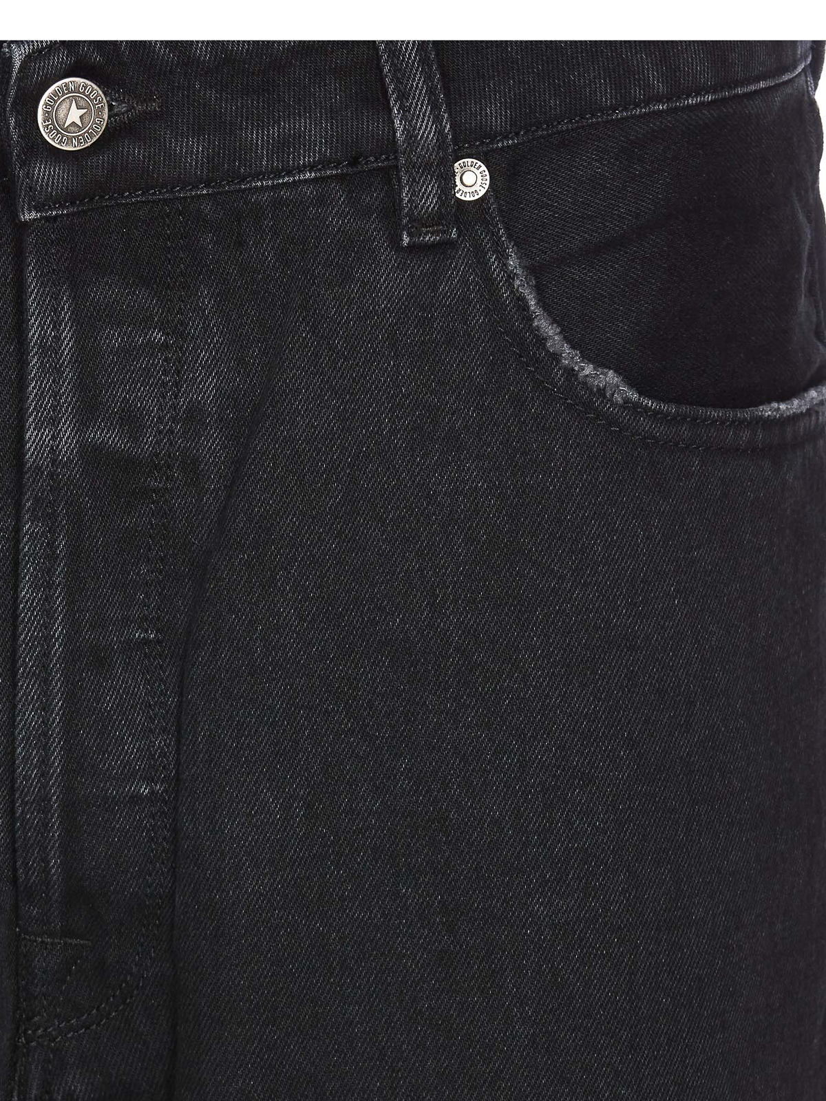 Shop Golden Goose Black Denim Jeans In Negro