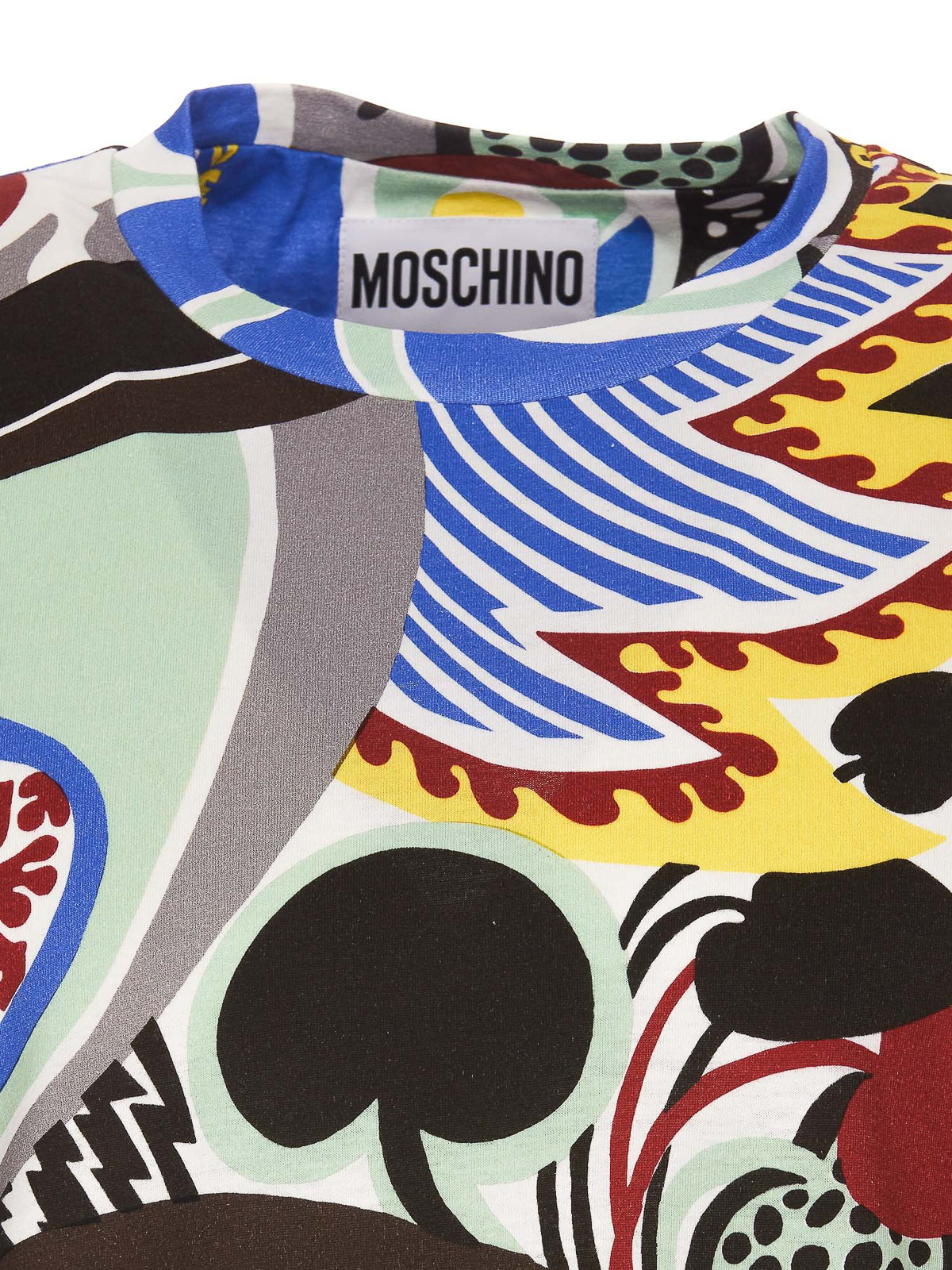 Shop Moschino Psychedelic Print Tee In Multicolour