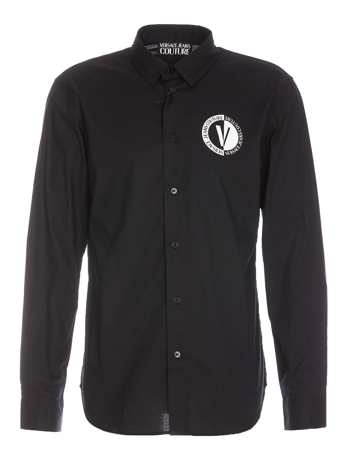 Versace Jeans Couture Black cotton shirt - Black|74GALYS1CN001899