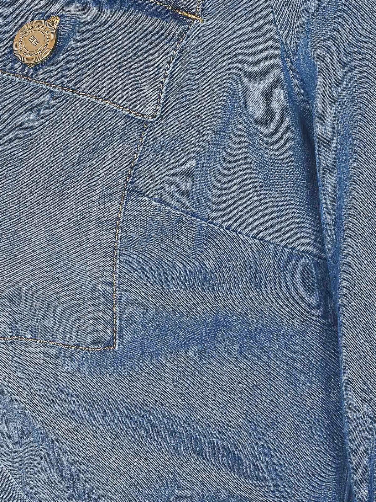 【ELISABETTA FRANCHI】ブルーデニムジーンズシャツドレス Z1975 デニムベルト付きシャツ - ミディアムブルー | ZARA Japan