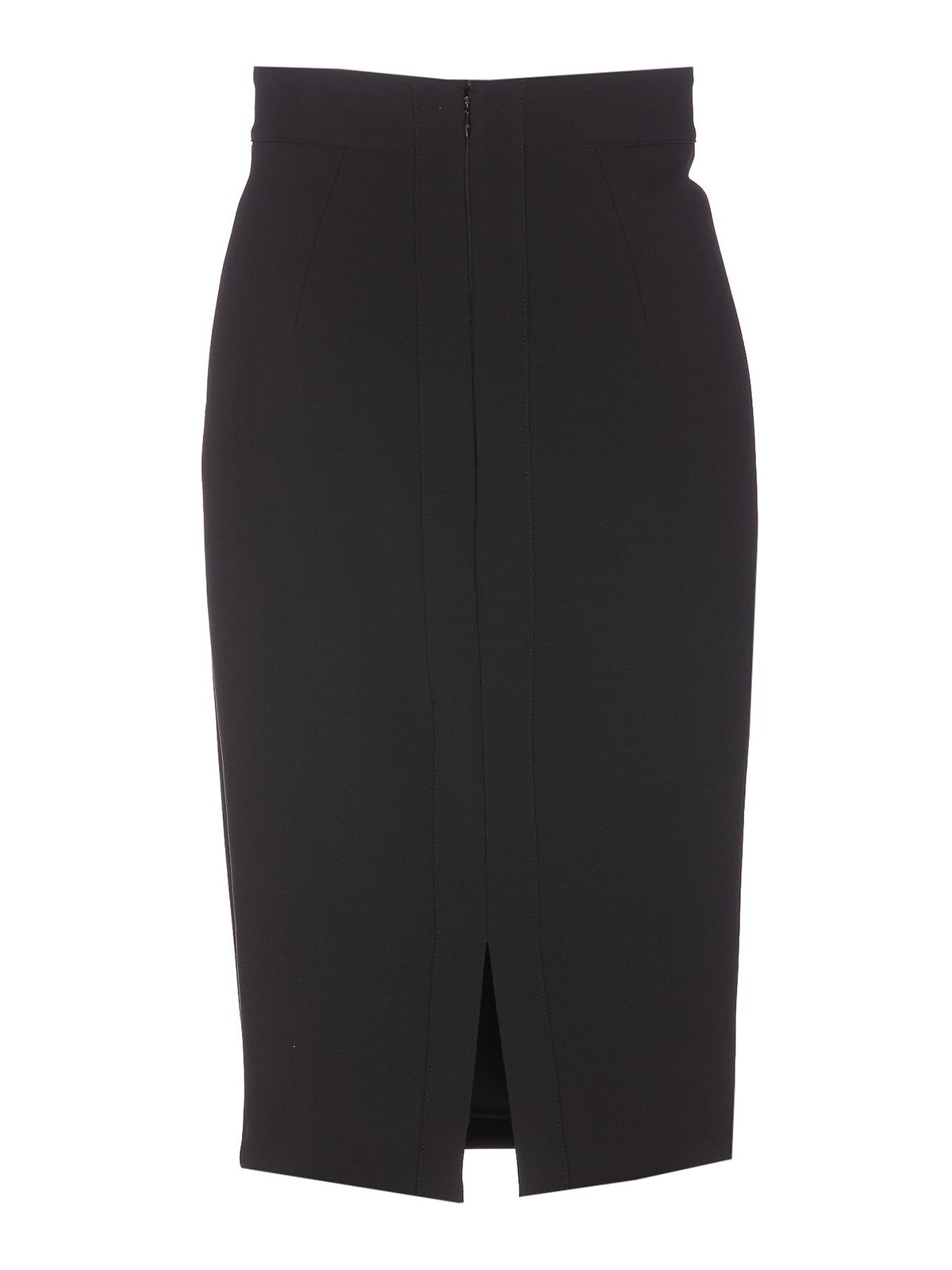 Elisabetta Franchi Midi split skirt - Black - Women