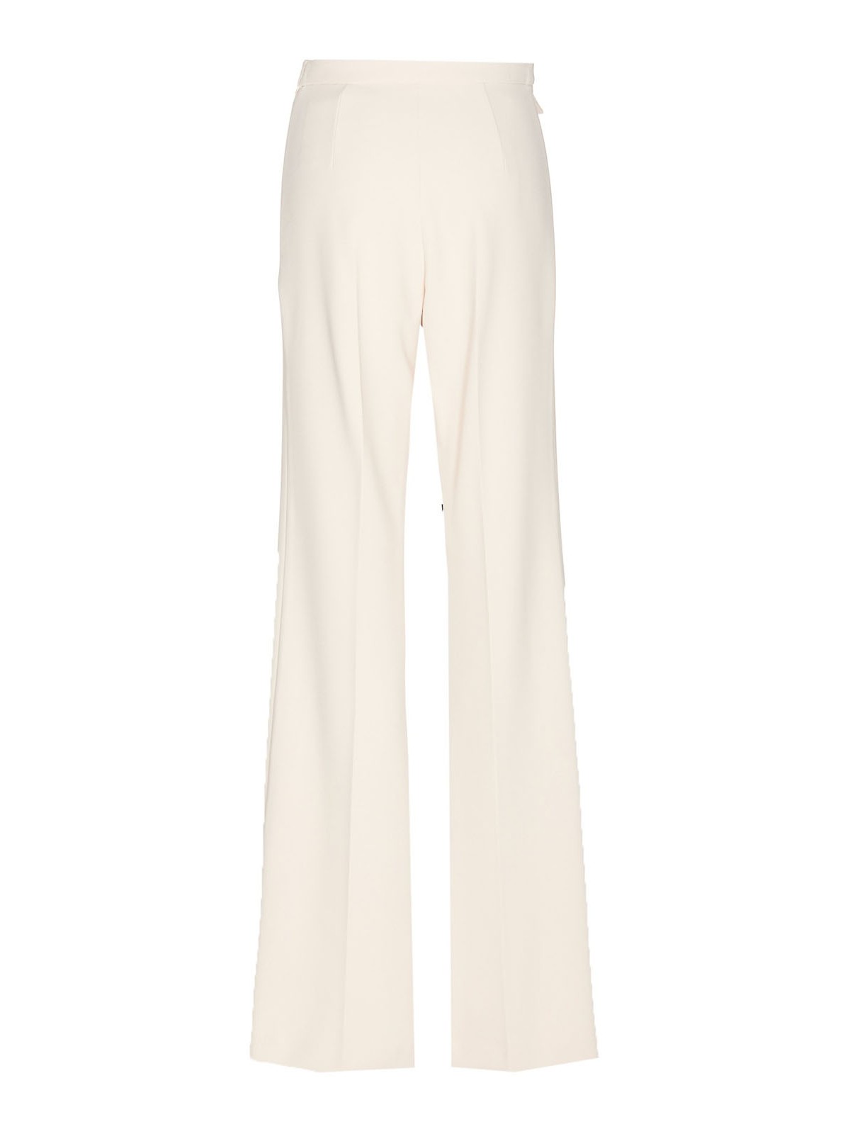 Shop Elisabetta Franchi Belted Flared Formal Trousers In White