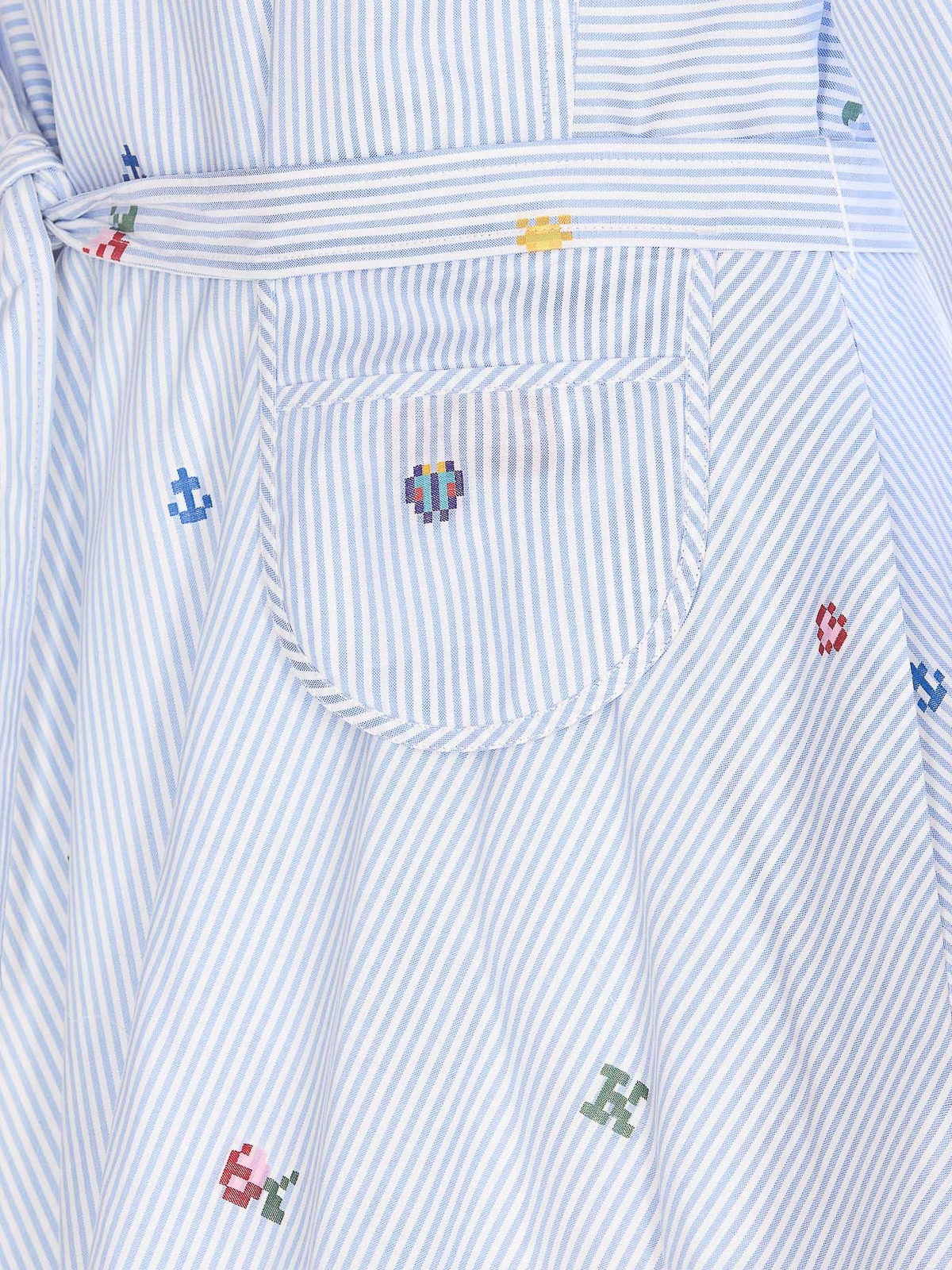 Kenzo Wide striped midi dress - Blue - Women|FD52RO1179LJ63