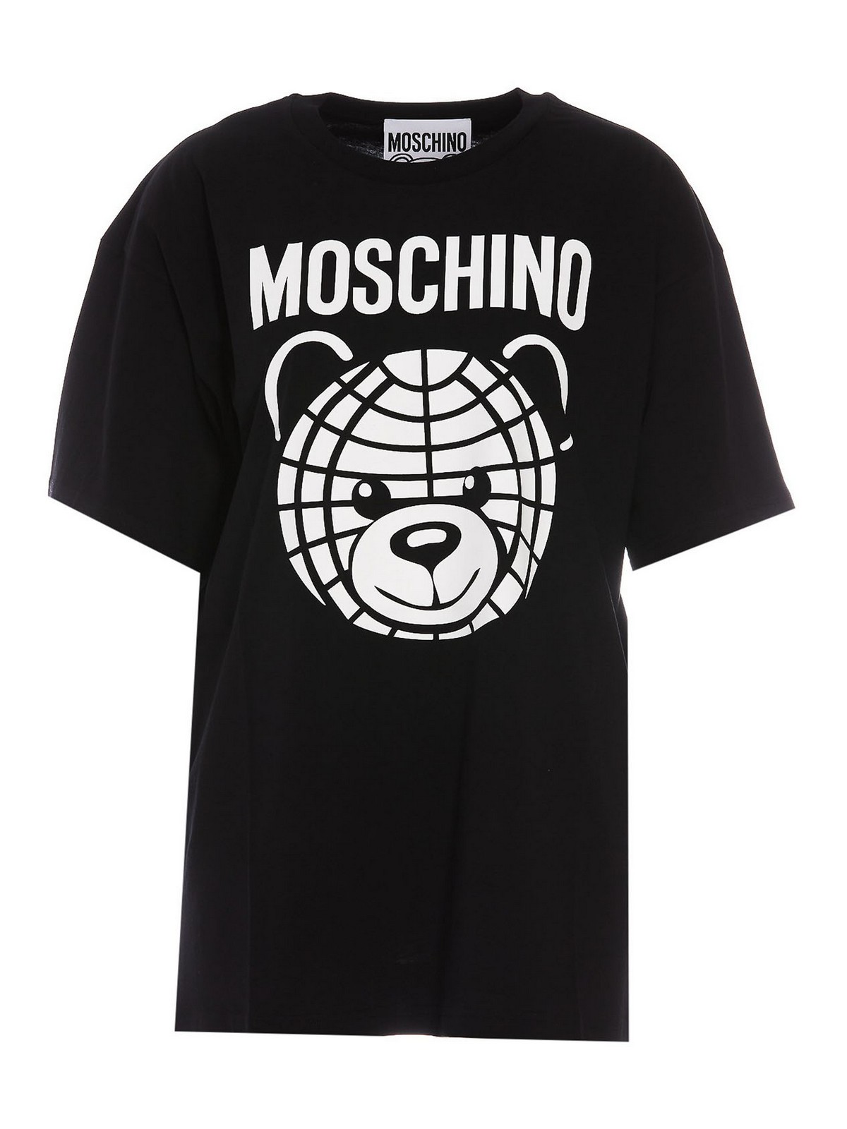 Moschino Teddy Bear Long Tee In Black