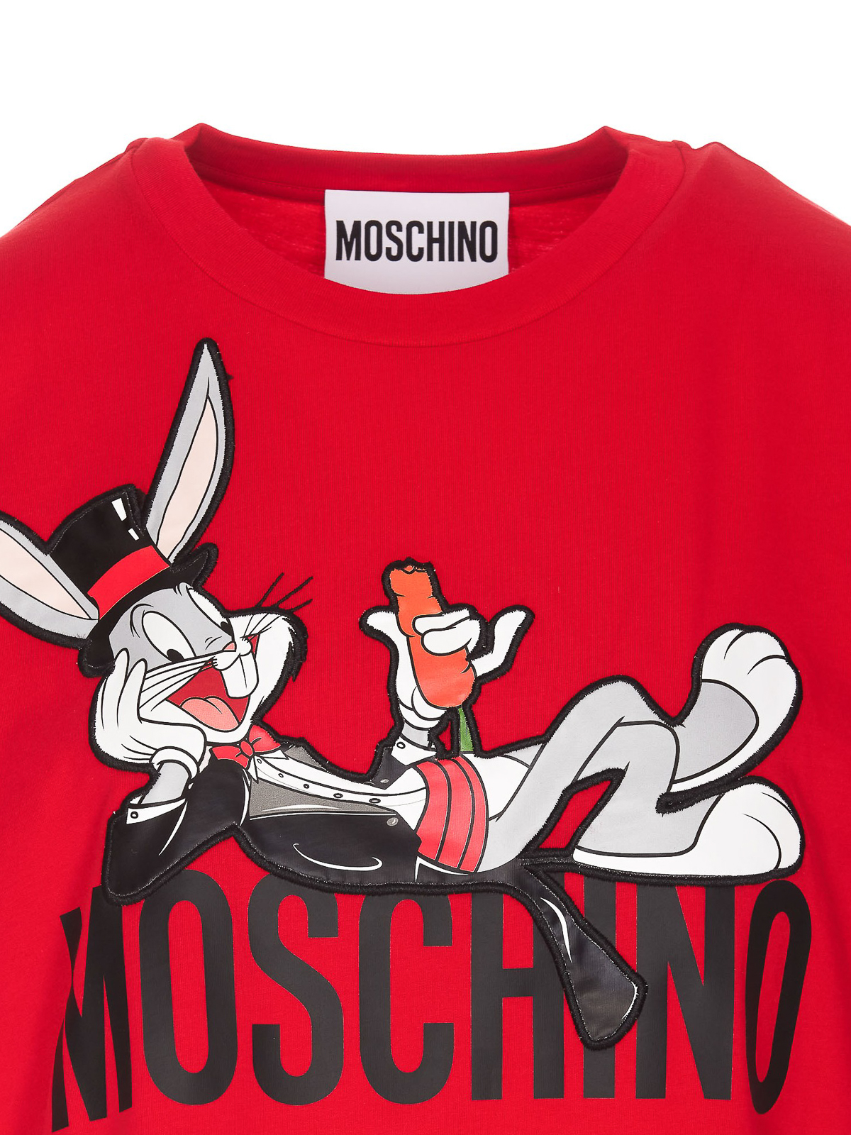 Shop Moschino Looney Tunes Collection Tee In Red