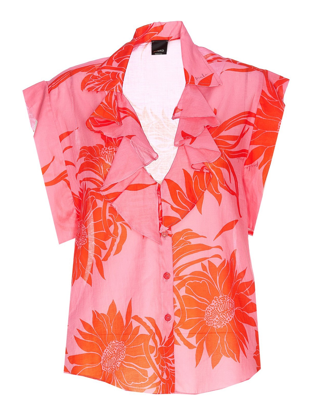 Pinko Mentuccia Rouches Detail Shirt In Pink