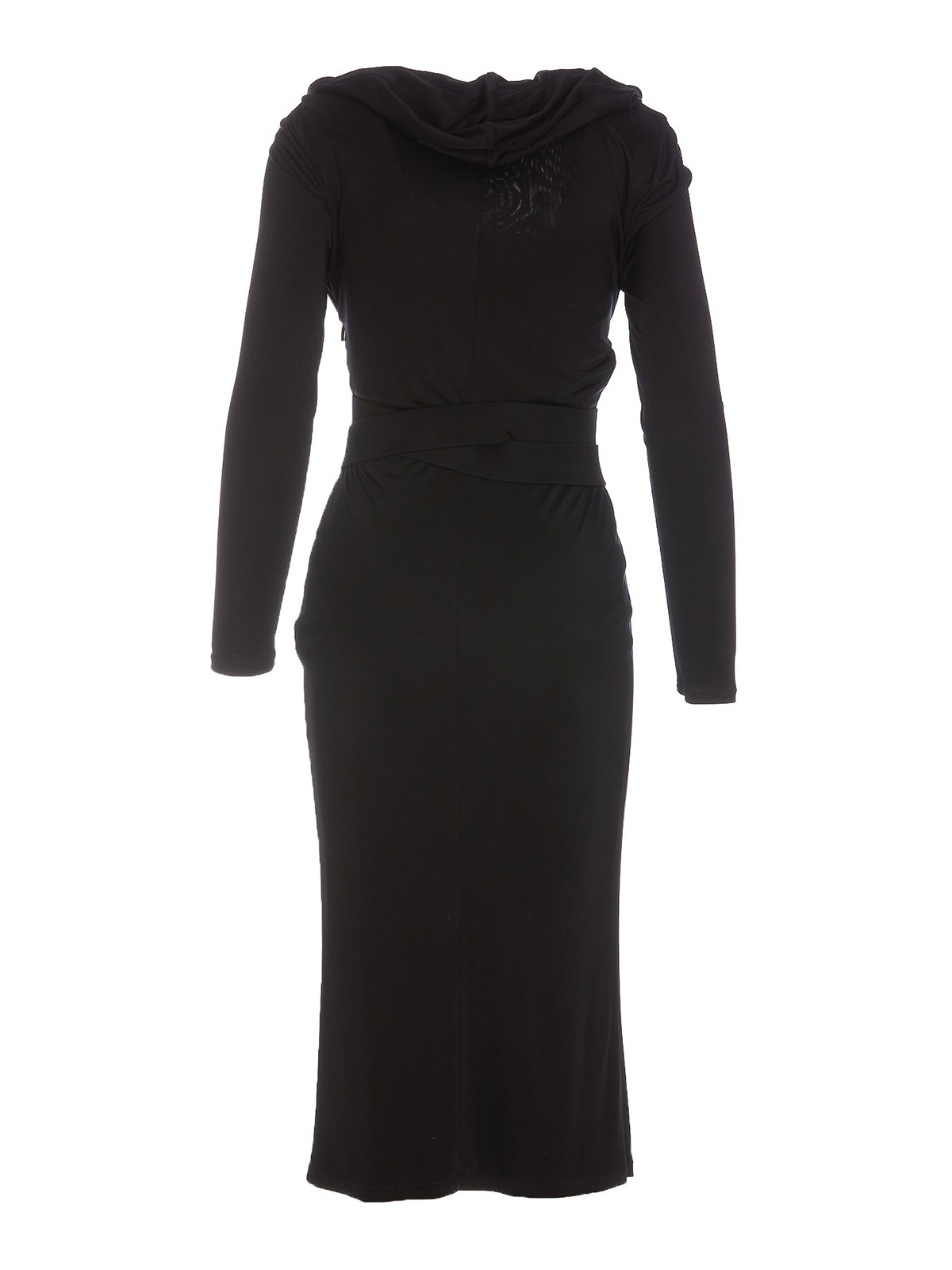 Versace Belt detailed hooded dress - Black | 10090181A005721B000