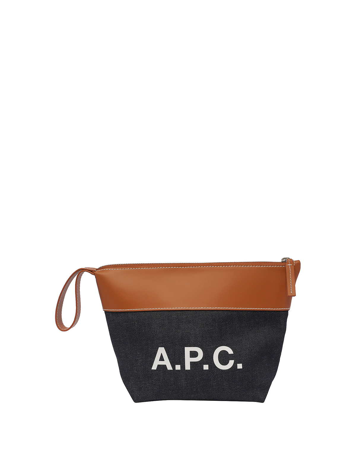 Apc Logo Clutch Bag In Marrón