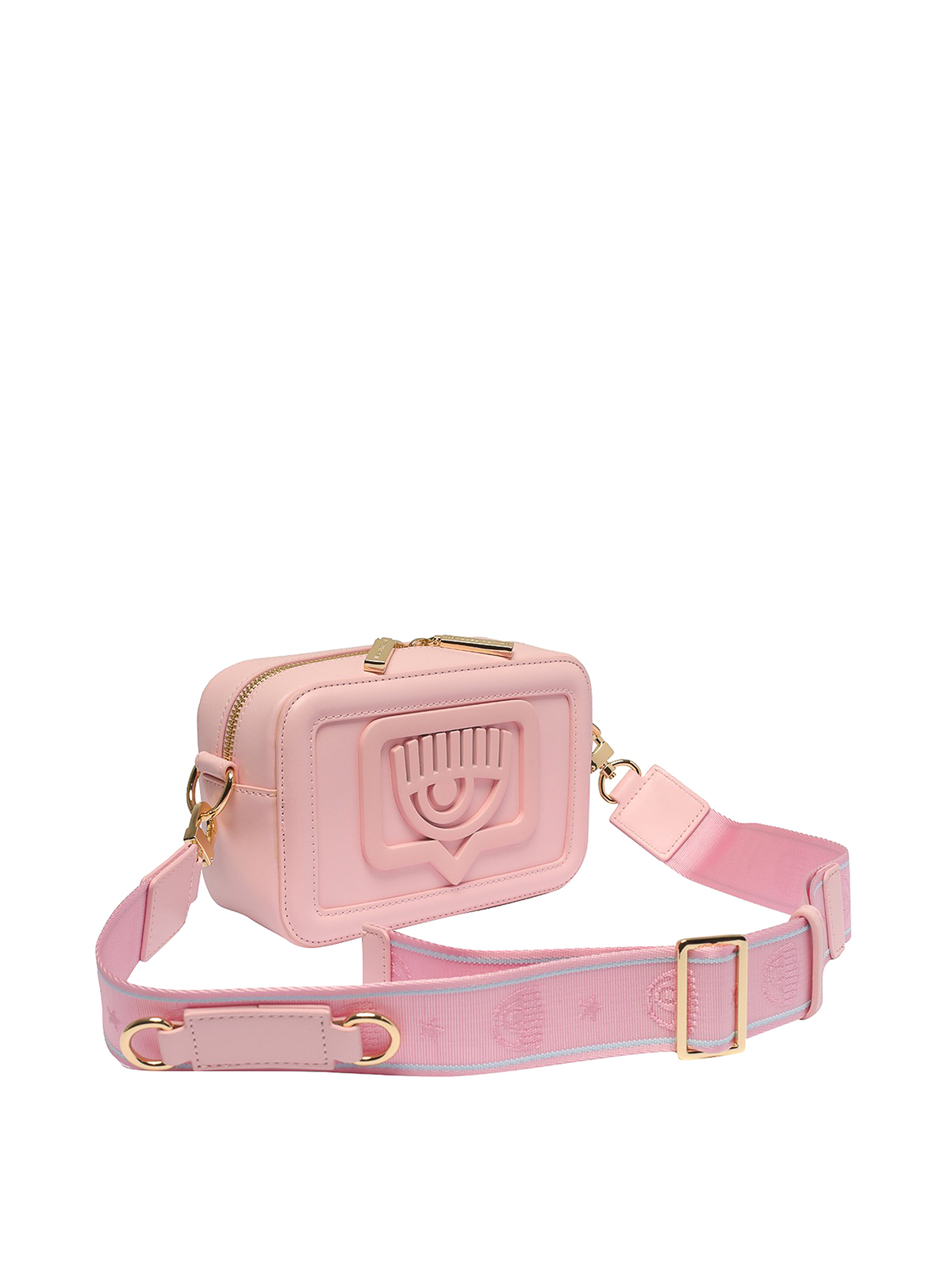 Chiara Ferragni Eyelike-embossed belt bag, Pink